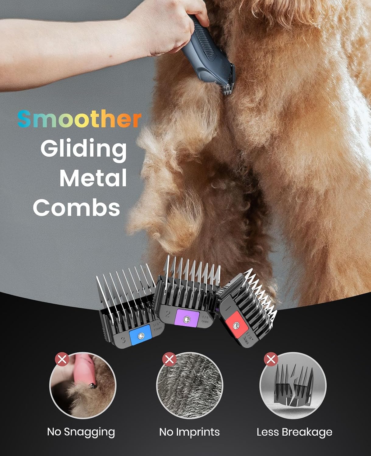 oneisall Professional Dog Clippers Dual Battery Unlimited Runtime A5 Blade - Image 6