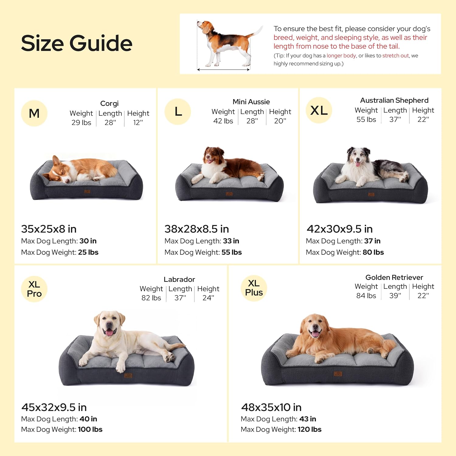 Bedsure SupportMax® Extra Thick Orthopedic XL Dog Bed for Extra Large Dogs - Image 4