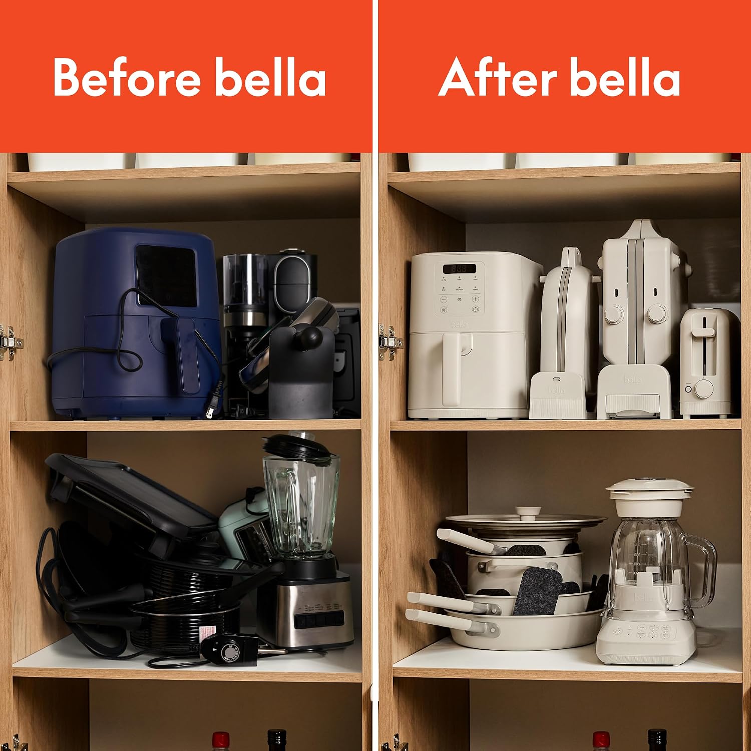 bella Fits-anywhere™ Flip & Store Blender, 48 oz, 520W, 10-speed, Oatmilk - Image 7