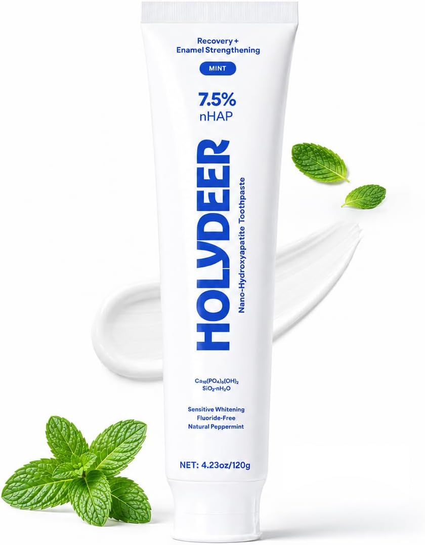 Nano-Hydroxyapatite Toothpaste, Mint, 7.5% nHAP, Fluoride-Free, Sensitive Whitening, Enamel Strengthening, 4.23 oz - Image 2