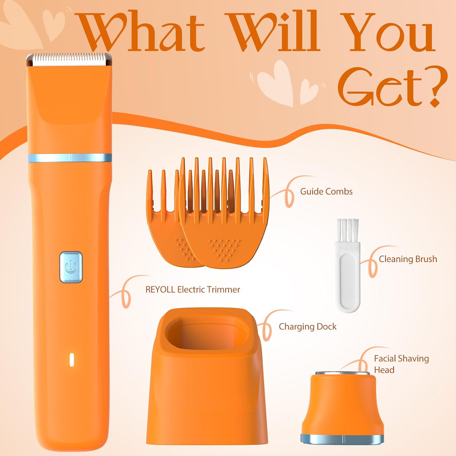 Electric Razor for Women Men - Wet Dry Shave, Waterproof Bikini Trimmer, Pubic Hair Removal Shaver with Hypoallergenic Ceramic Blades, Facial & Body Groomer, USB Recharge, Birthday Gifts - Image 9