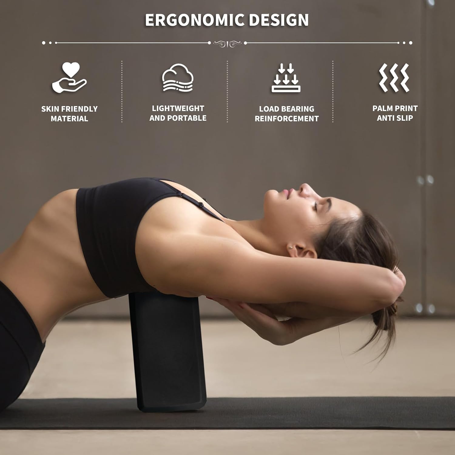 Yoga Blocks 2 Pcs, 9"x6"x3" Yoga Brick Foam Blocks EVA Foam Block Yoga Props Accessories for Yoga Pilates Stretching and Meditation - Image 4