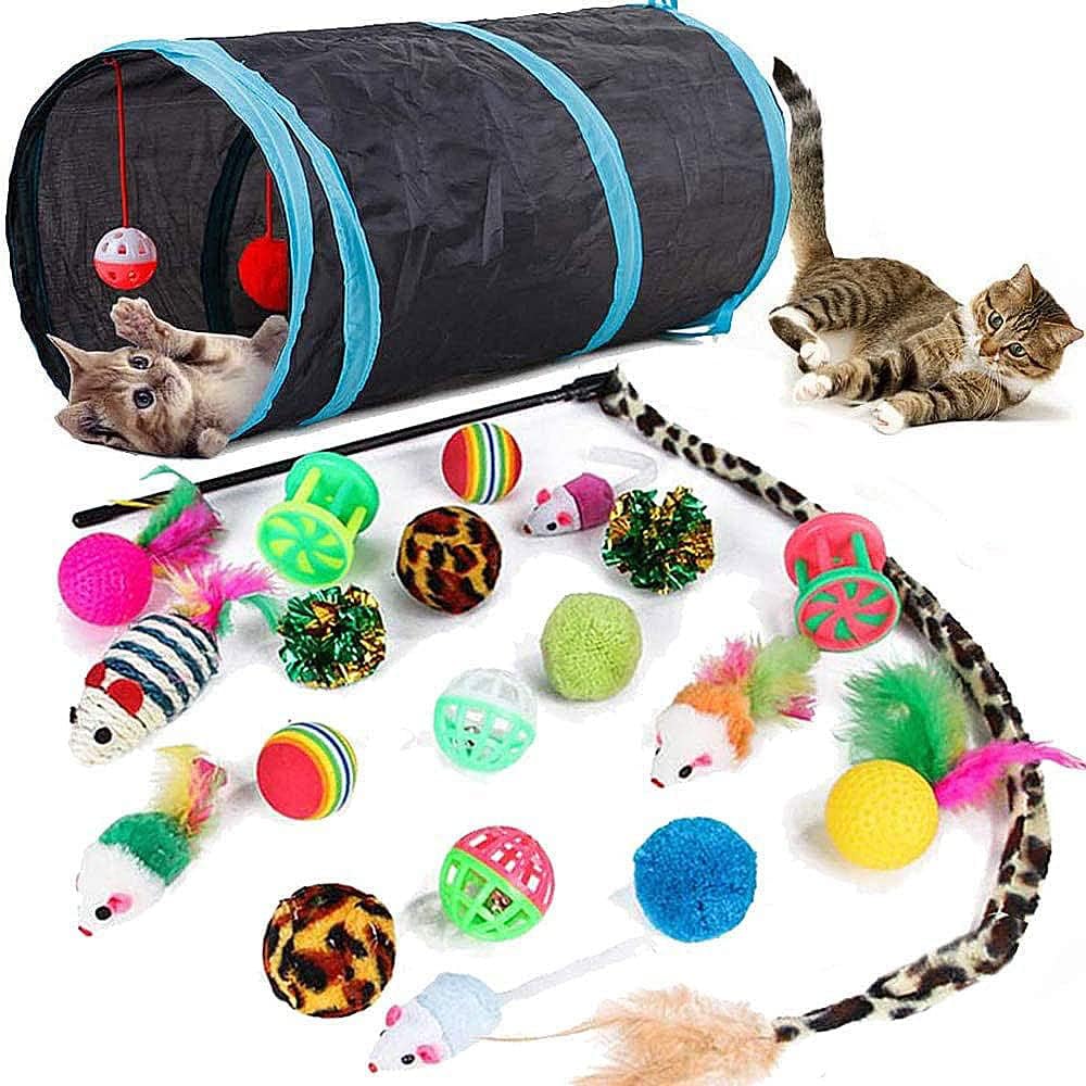 21 Pcs Cat Toys for Indoor Cats Col...