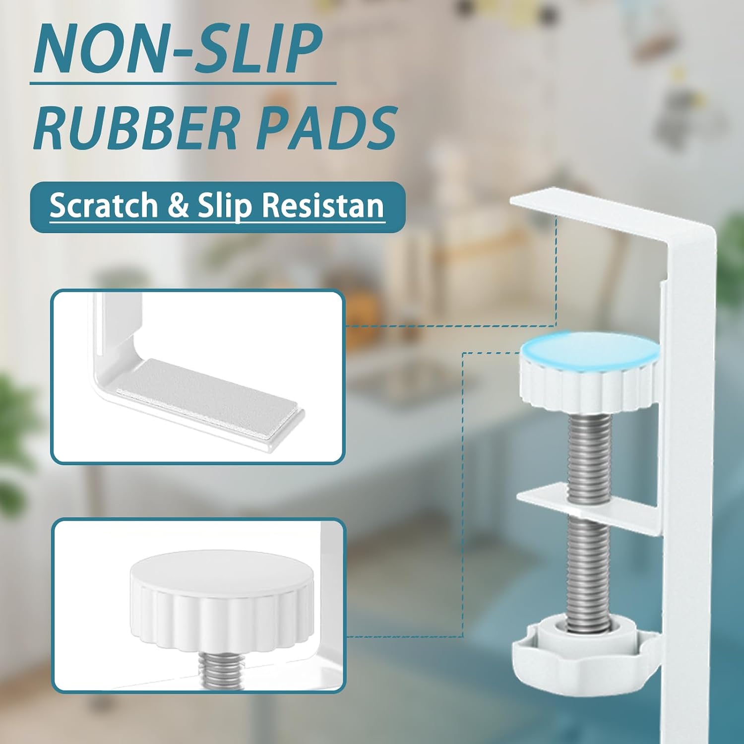 Under Desk Cable Management Tray, No Drill Mesh Cable Tray Cord Organizer - Image 8