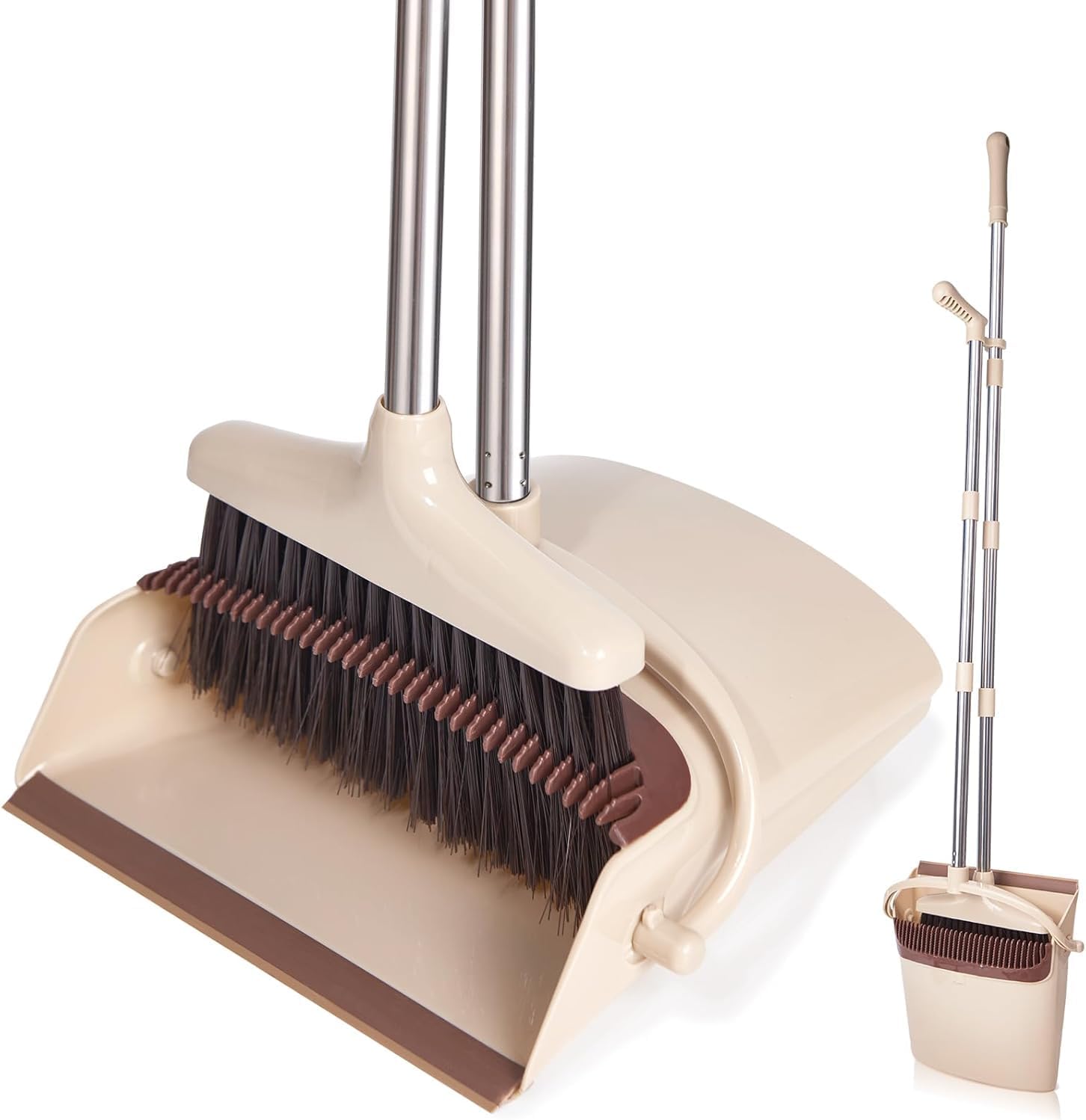 Broom and Dustpan Set with Long Han...