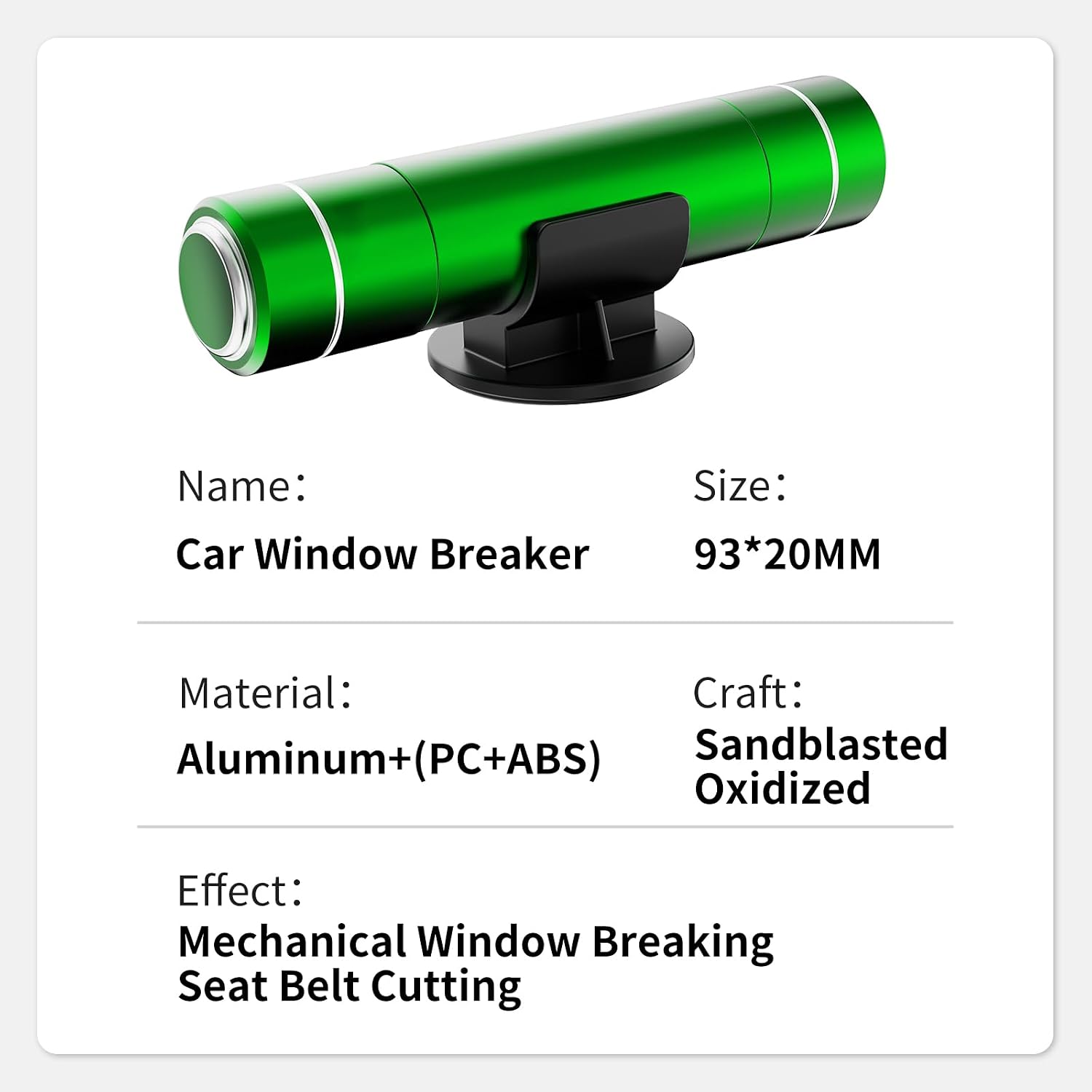 HHXS 2 Pack Window Breaker Seatbelt Cutter Car Window Breaker Safe Hammer Emergency Escape Tool, Glass Breaker Car Escape Tool Life-Saving Emergency Artifact(Blue+Green) - Image 12