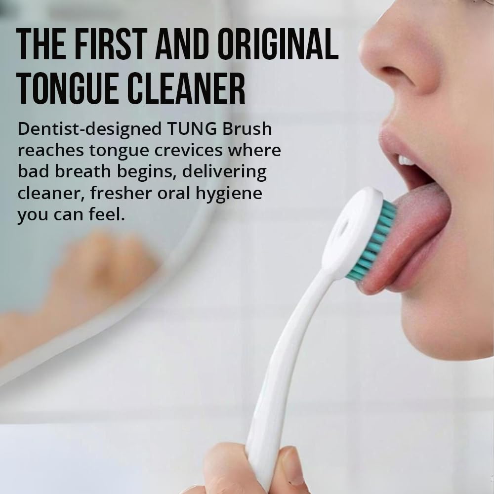 Tung Tongue Cleaning Kit with Brush & Gel for Fresh Breath, USA Made - Image 3