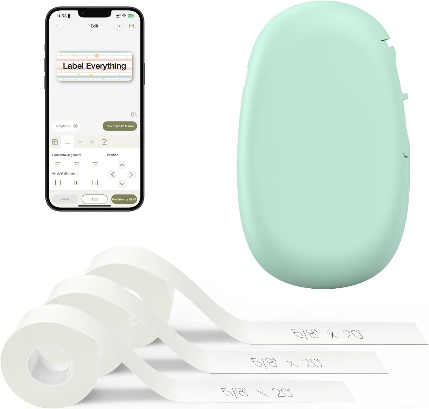 SUPVAN E10 Bluetooth Label Maker Ma...