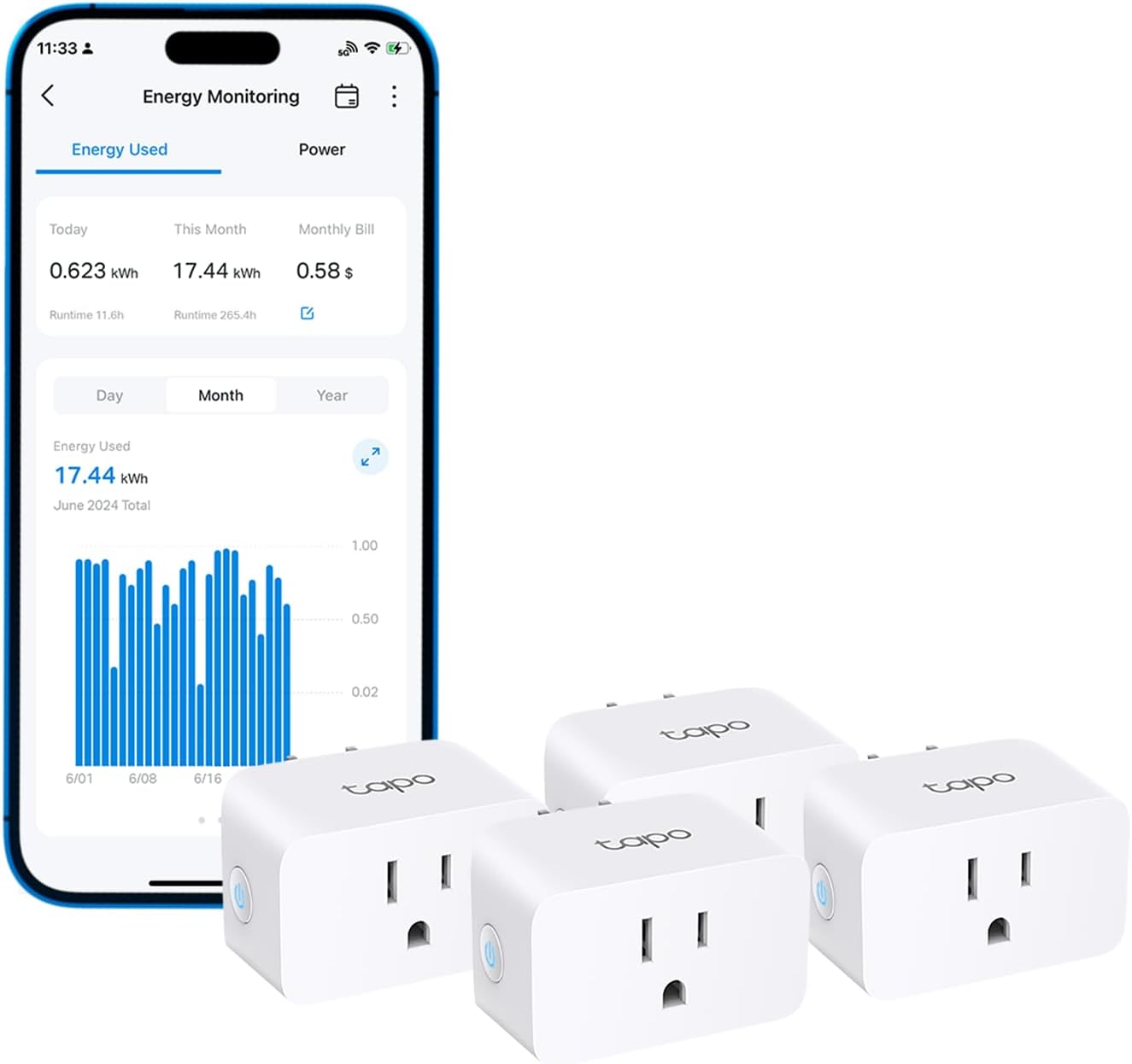 Tapo Smart Plug Wi-Fi, Energy Monit...
