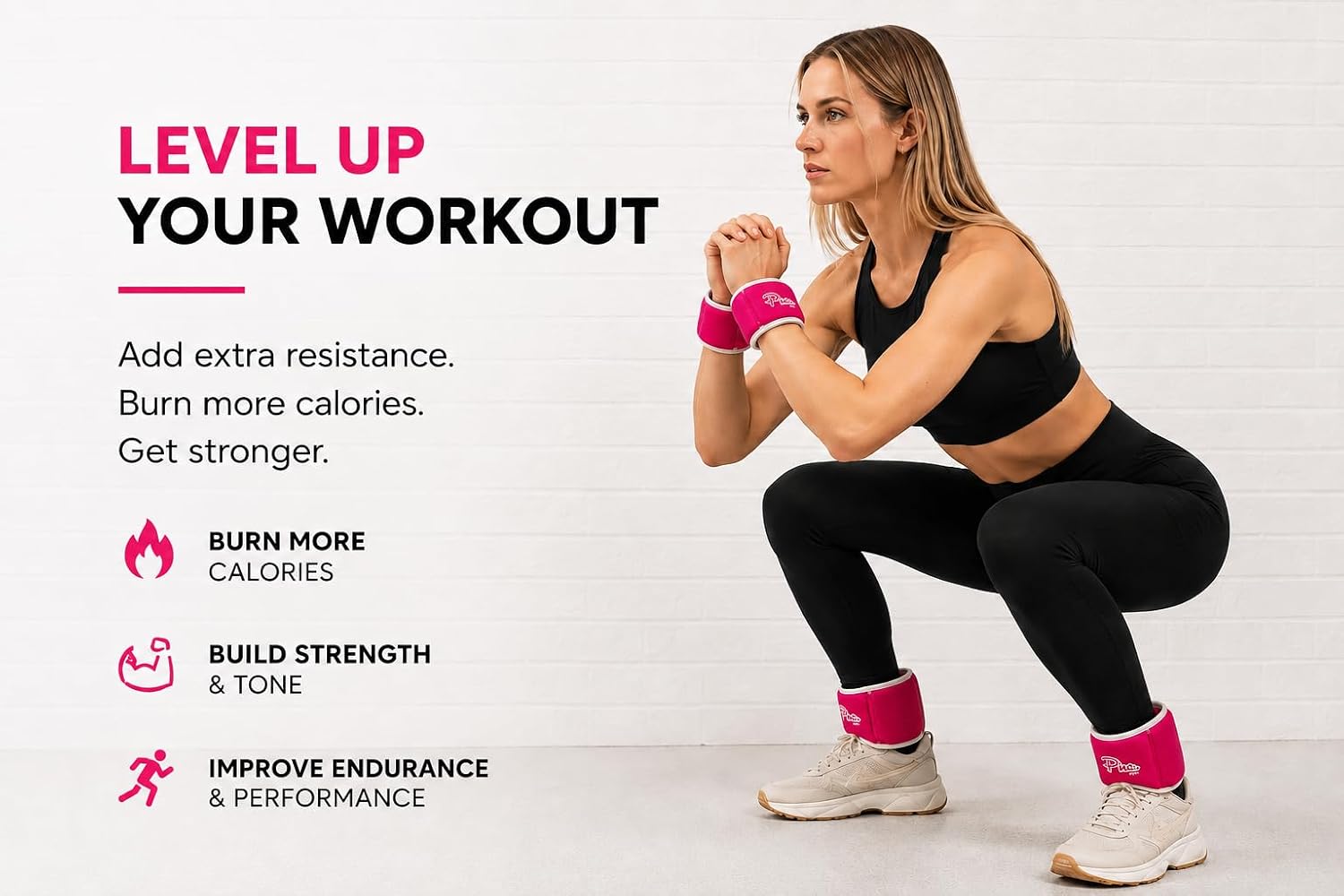 Ankle Weights & Wrist Weights Set 1-10 lb & Adjustable for Women, Men, Kids - Image 2