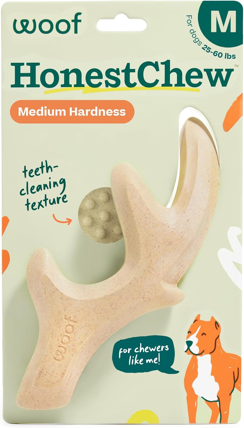 WOOF HonestChew Antler Dog Chew Toy...