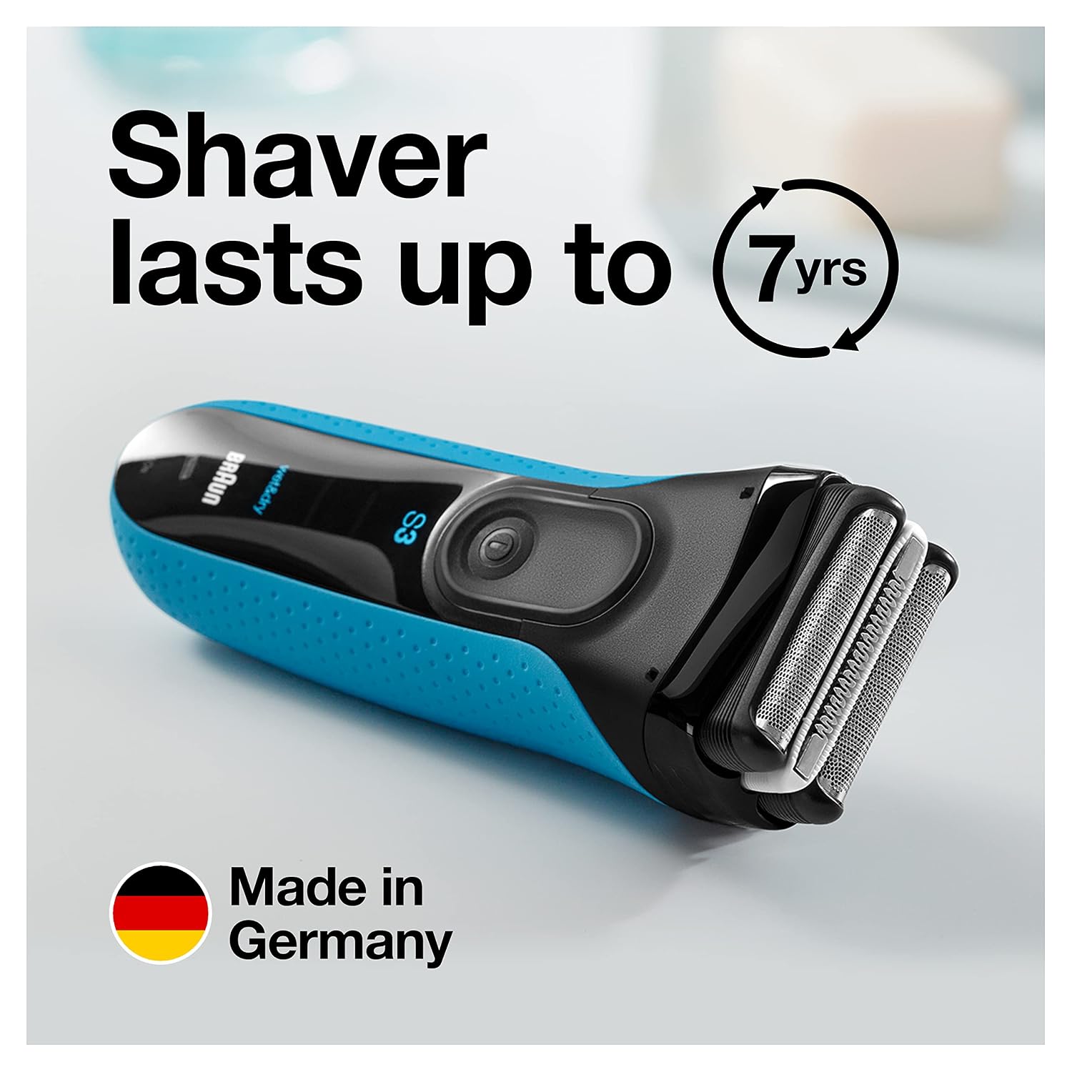 Braun Electric Series 3 Razor with Precision Trimmer, Rechargeable, Wet & Dry Foil Shaver for Men, 45 Minute Runtime, MicroComb and Long Hair Trimmer, Protects Skin from Nicks & Cuts, 4 Piece - Image 9
