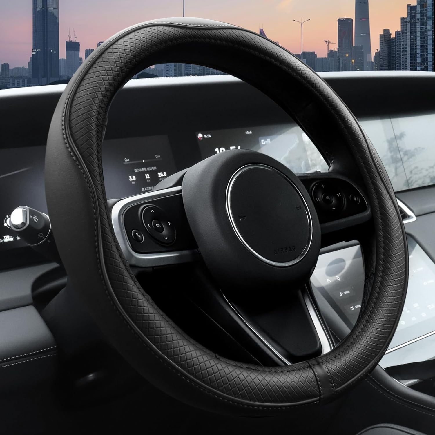 Ouzorp Car Steering Wheel Cover, Mi...