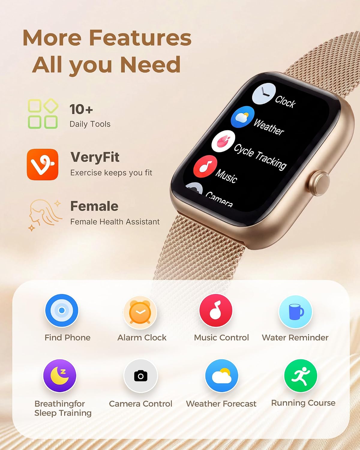 Smart Watches for Women Android/iPhone, Fitness Trackers with Answer/Call - Image 8