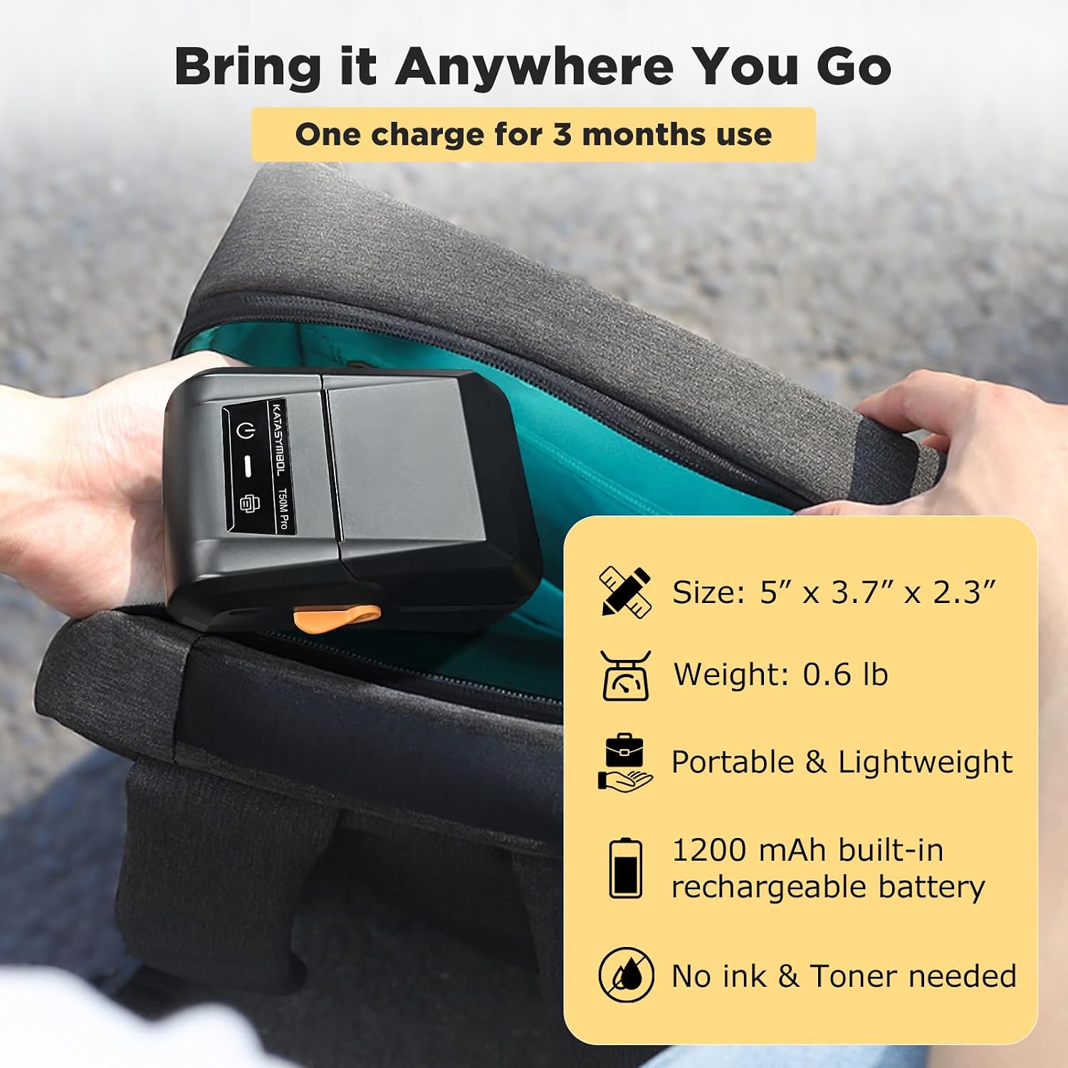 SUPVAN T50M Pro Bluetooth Label Maker Machine with Tape, Black - Image 8