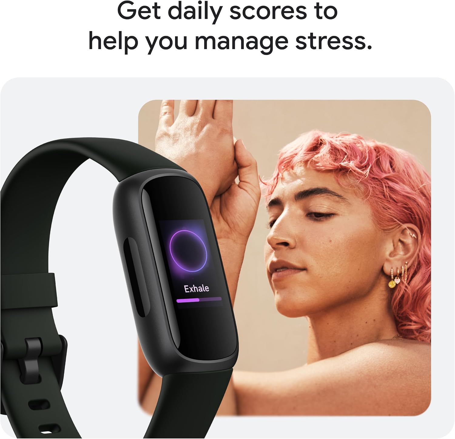 Google Fitbit Inspire 3 - Midnight Zen/Black - Small and Large Bands - Image 6