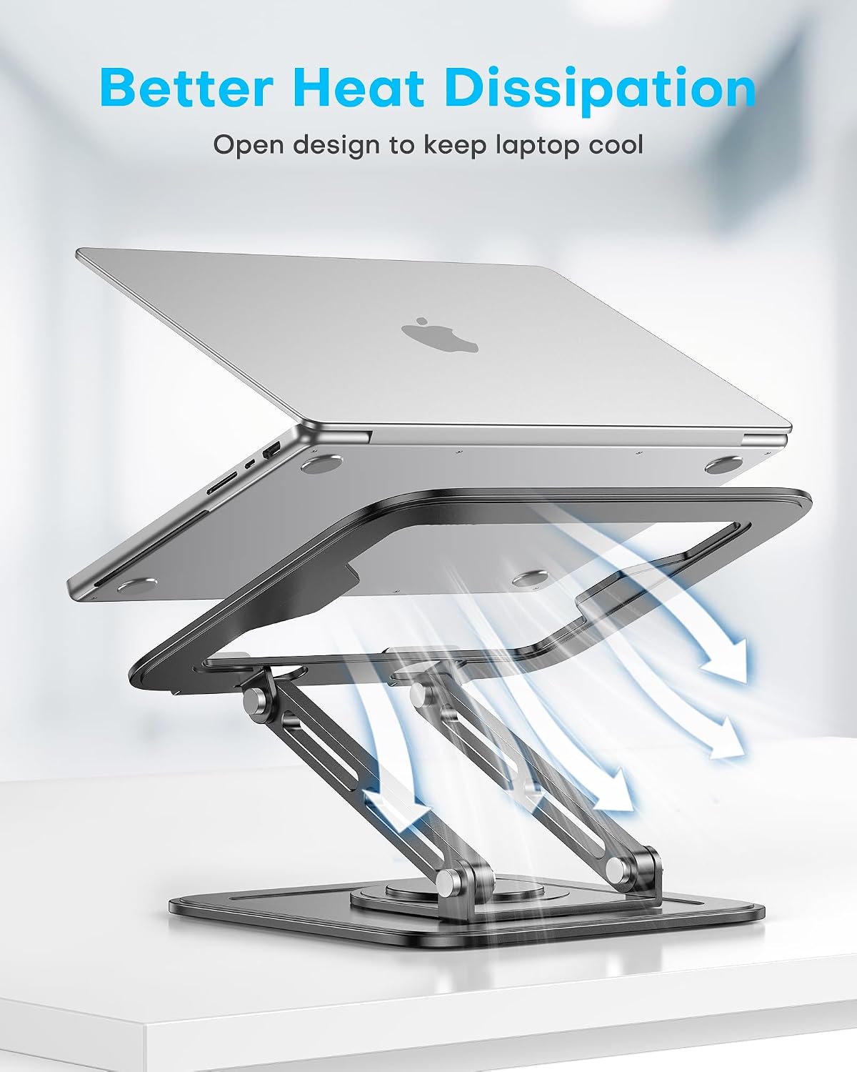 LOXP Adjustable Laptop Stand, Computer Stand with 360 Rotating Base - Image 5