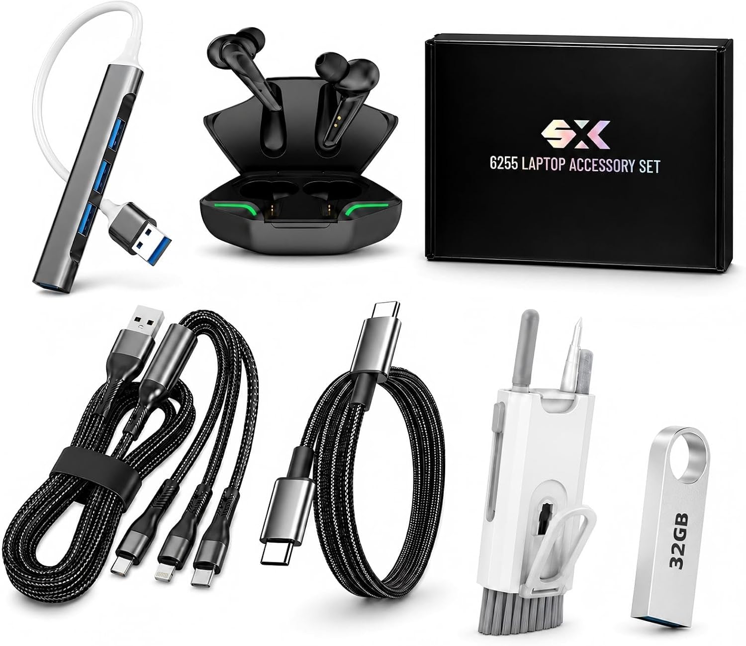 6-in-1 Laptop Accessories Kit, USB ...