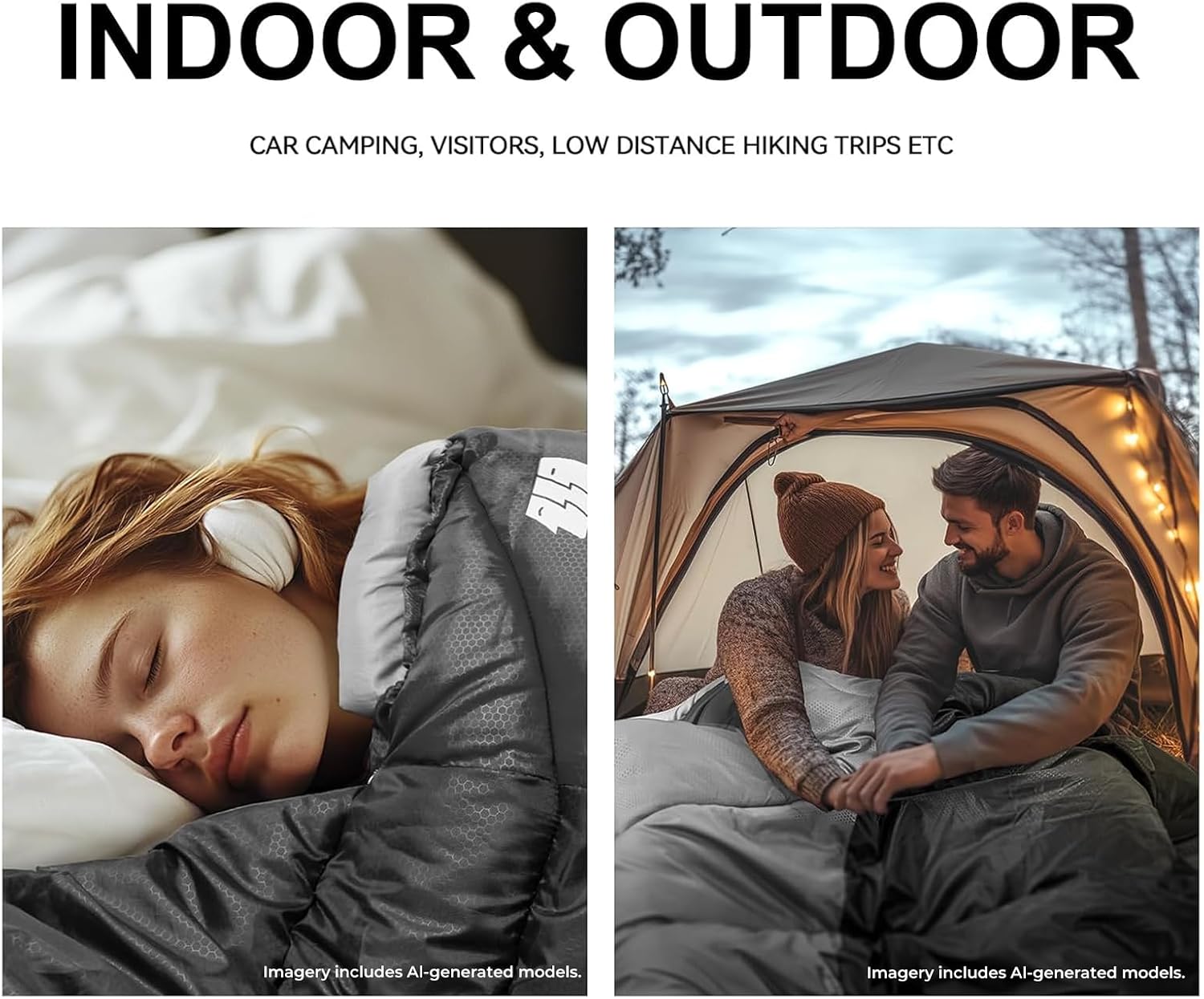 Sleeping Bags for Adults Kids 4 Season Camping Sleeping Bag Gear - Image 6