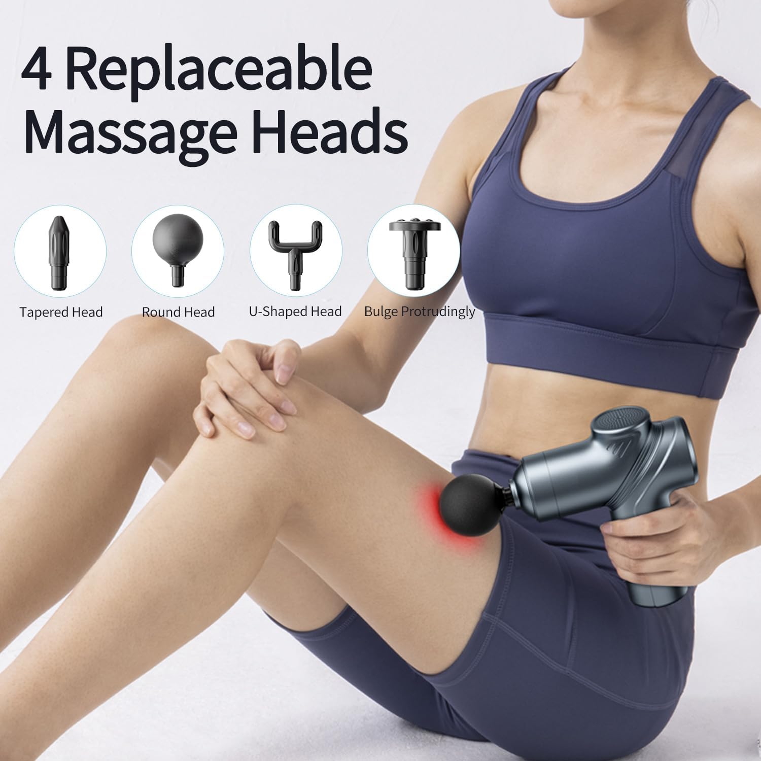 LEERCON Massage Gun Deep Tissue Mini Muscle Massager for Pain Relief, Blue - Image 6