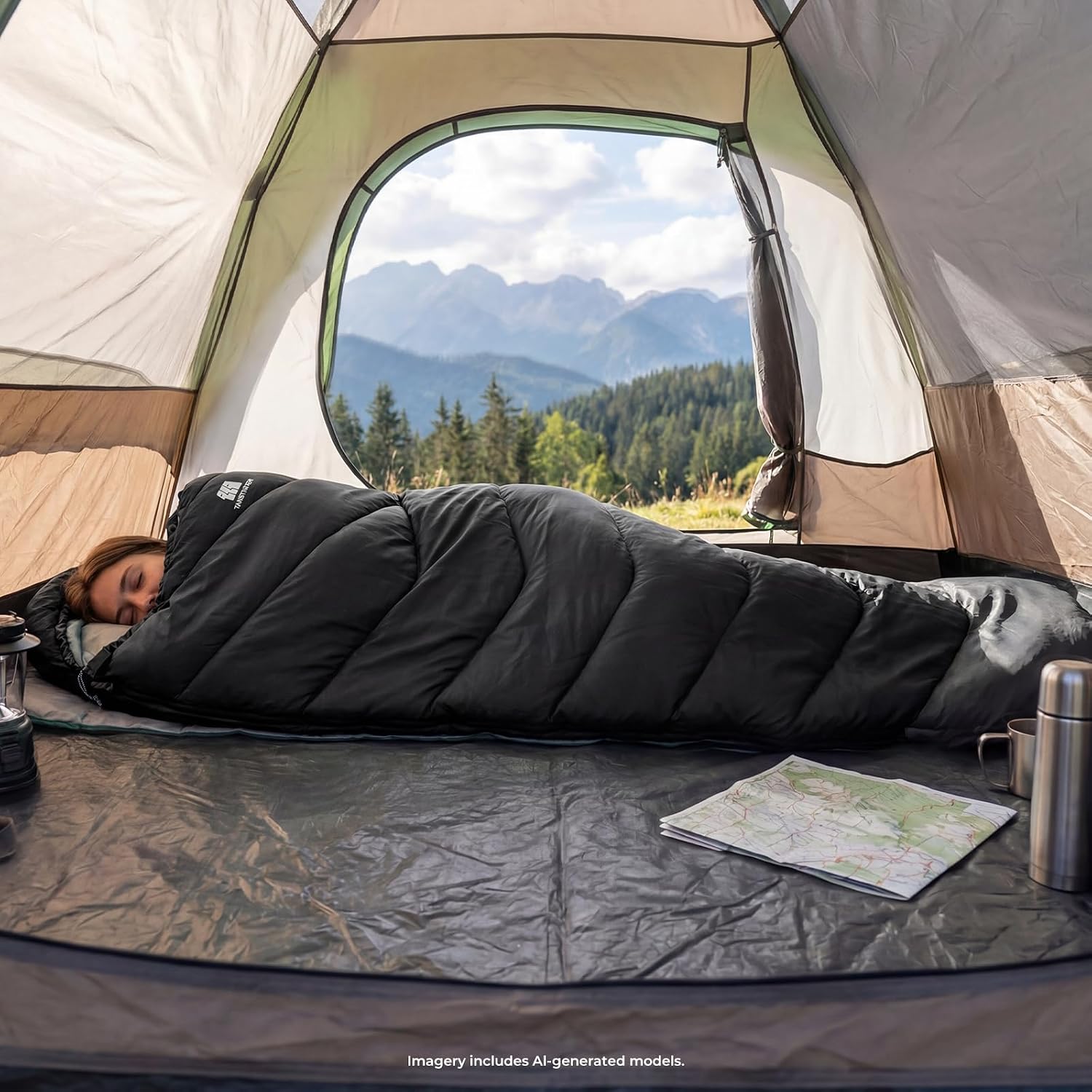 Sleeping Bags for Adults Kids 4 Season Camping Sleeping Bag Gear - Image 8