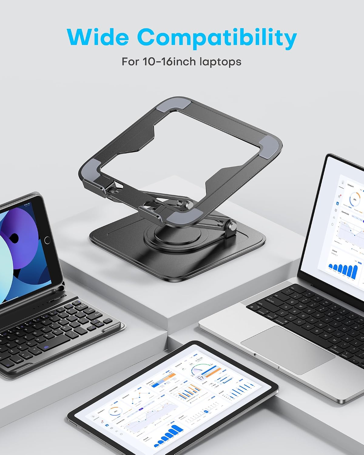 LOXP Adjustable Laptop Stand, Computer Stand with 360 Rotating Base - Image 7