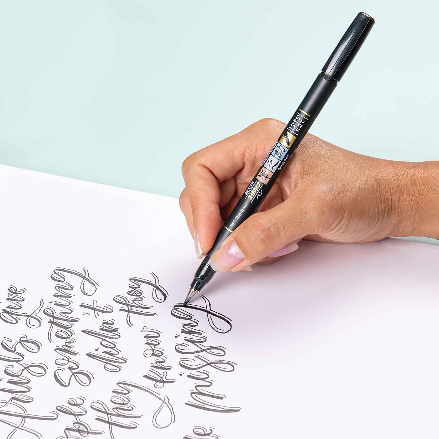 Tombow 62038 Fudenosuke Brush Pen, 2-Pack. Soft and Hard Tip Fudenosuke Brush Pens for Calligraphy and Art Drawings - Image 6