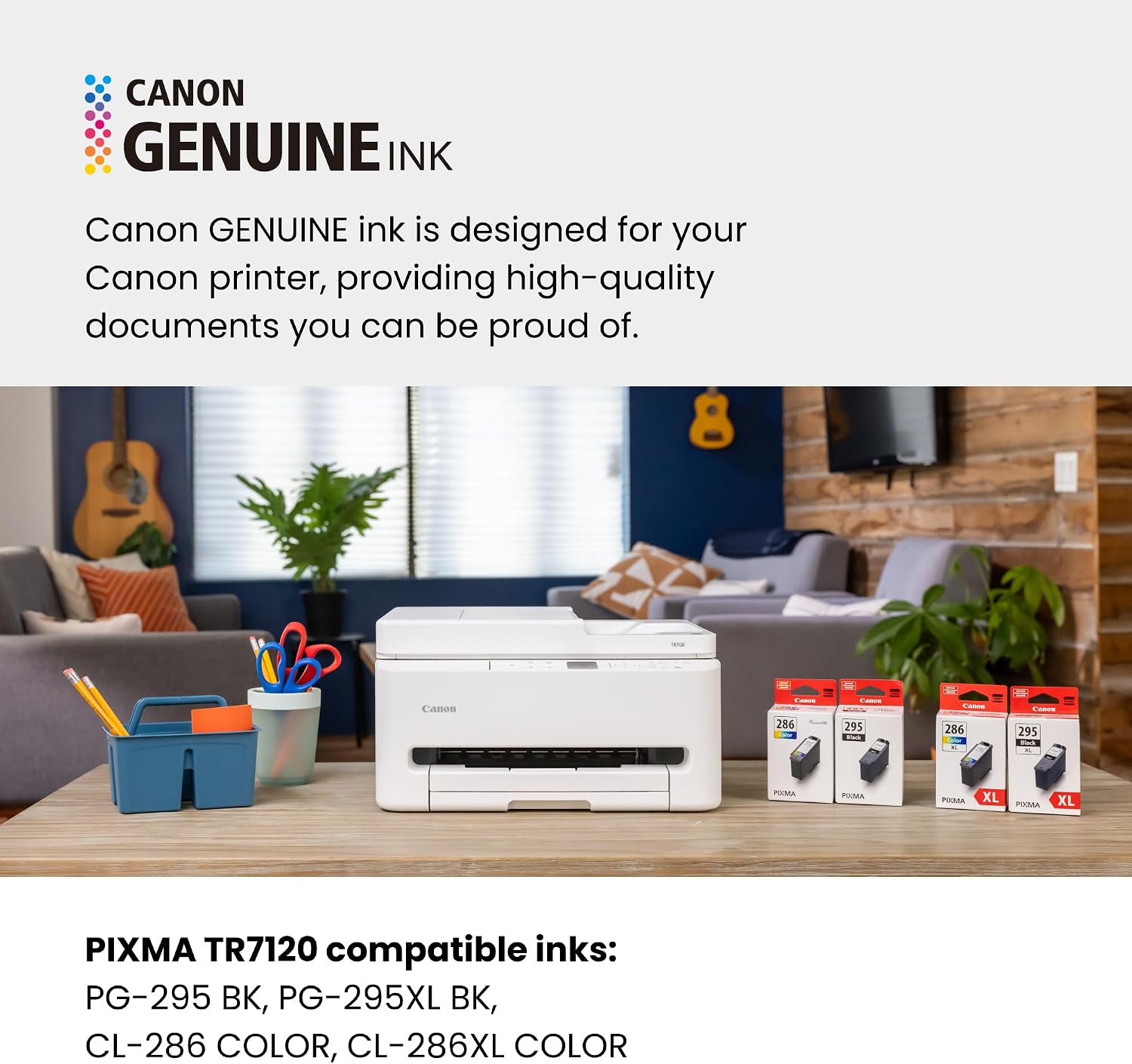 Canon PIXMA TR7120 Wireless Color Inkjet Printer, Duplex Printing, White – Home Printer with Copier/Scanner, Auto Document Feeder, Compact Design, Intuitive Control Panel - Image 6