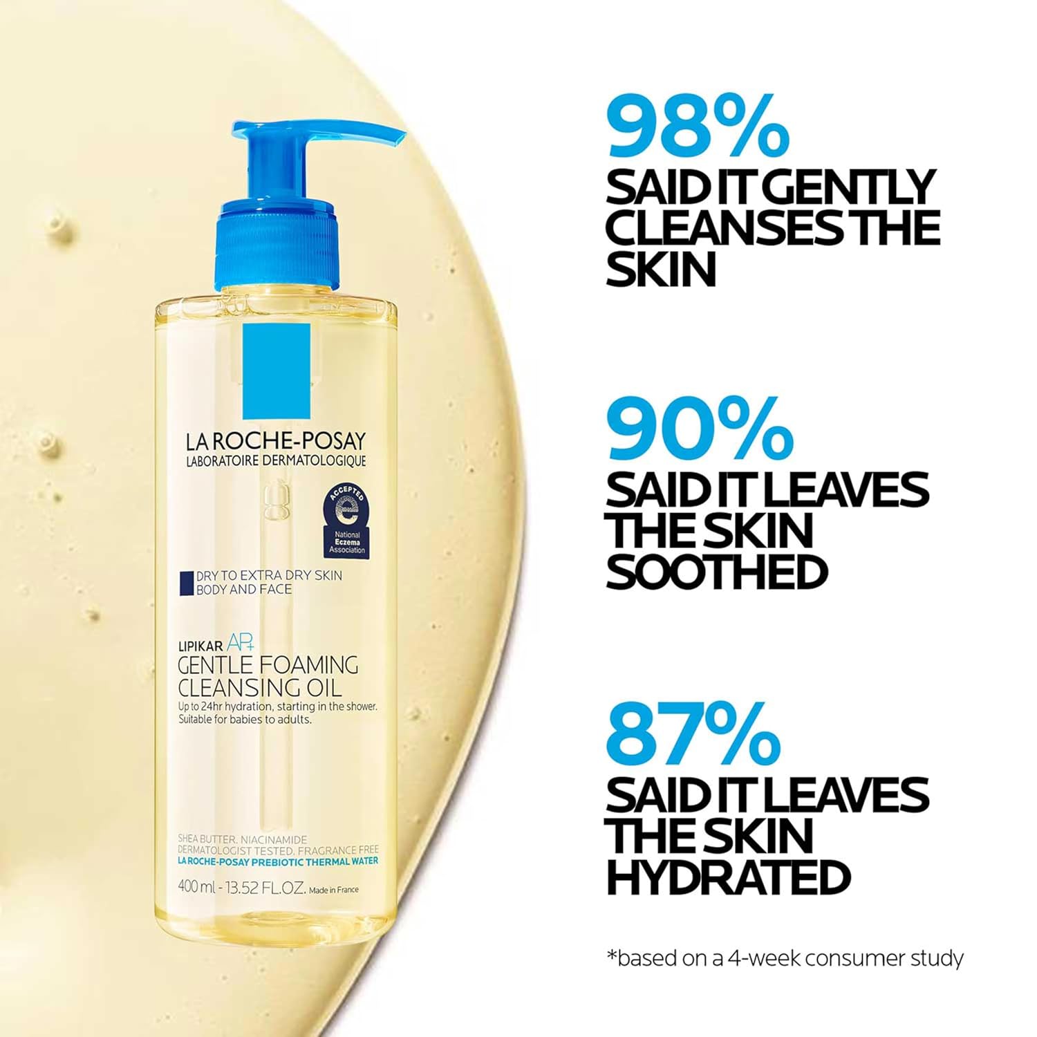 La Roche-Posay Lipikar AP+ Gentle Foaming Cleansing Oil, with Shea Butter - Image 5