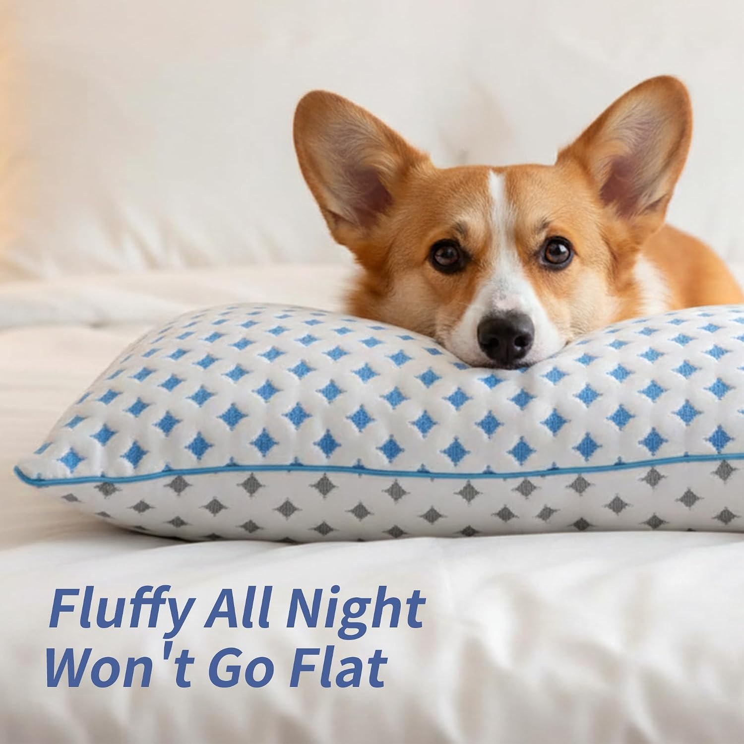 Queen Pillow 1 Pack, Cooling Shredded Memory Foam Pillow - Image 7