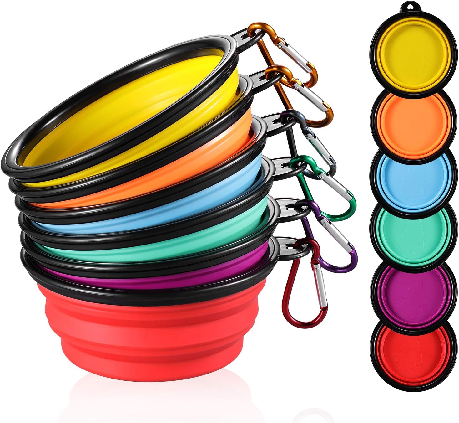 ME.FAN Collapsible Dog Bowl for Tra...
