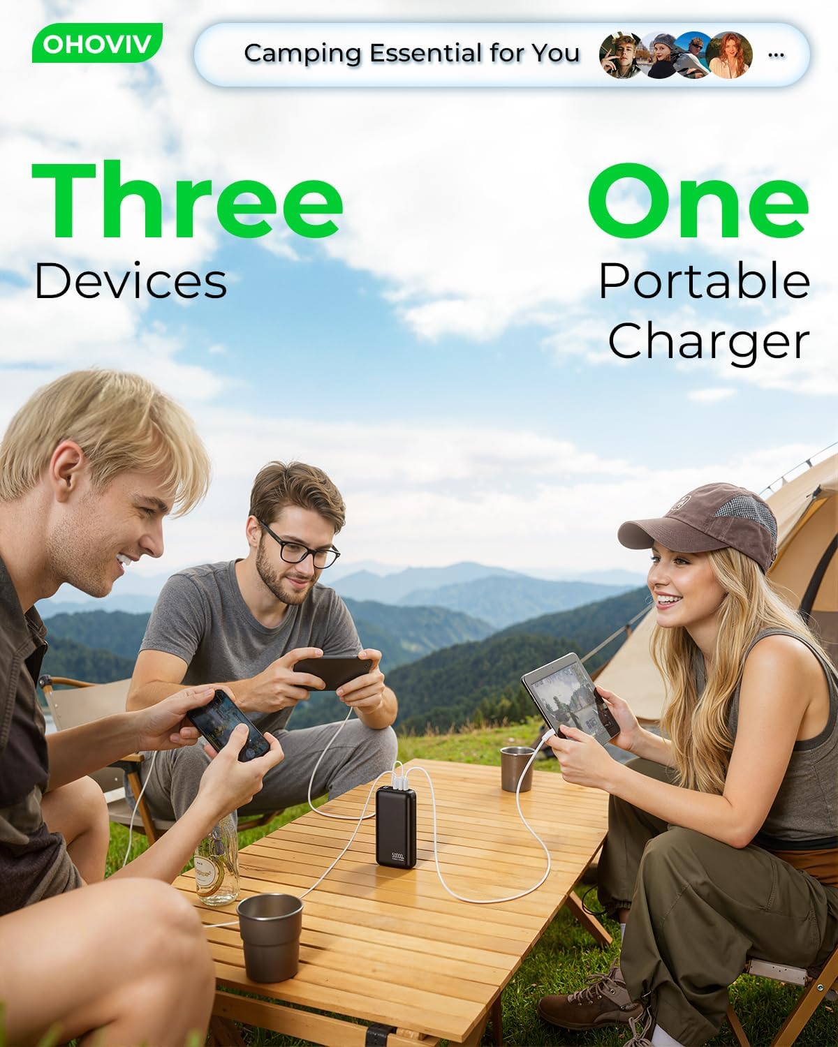 OHOVIV Portable Charger Power Bank 50000mAh,PD 22.5W Battery Pack - Image 8