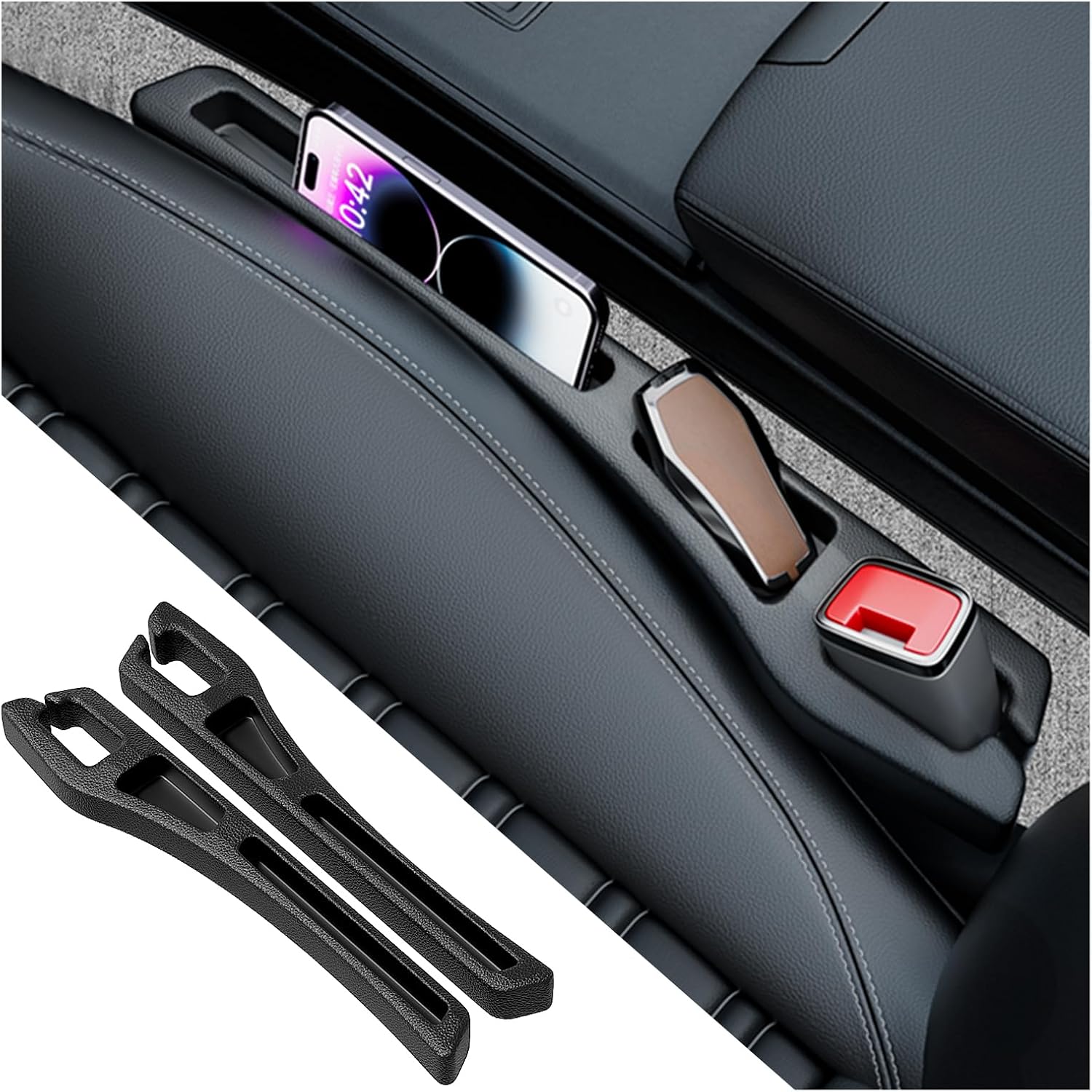 2PCS Car Seat Gap Filler Organizer,...