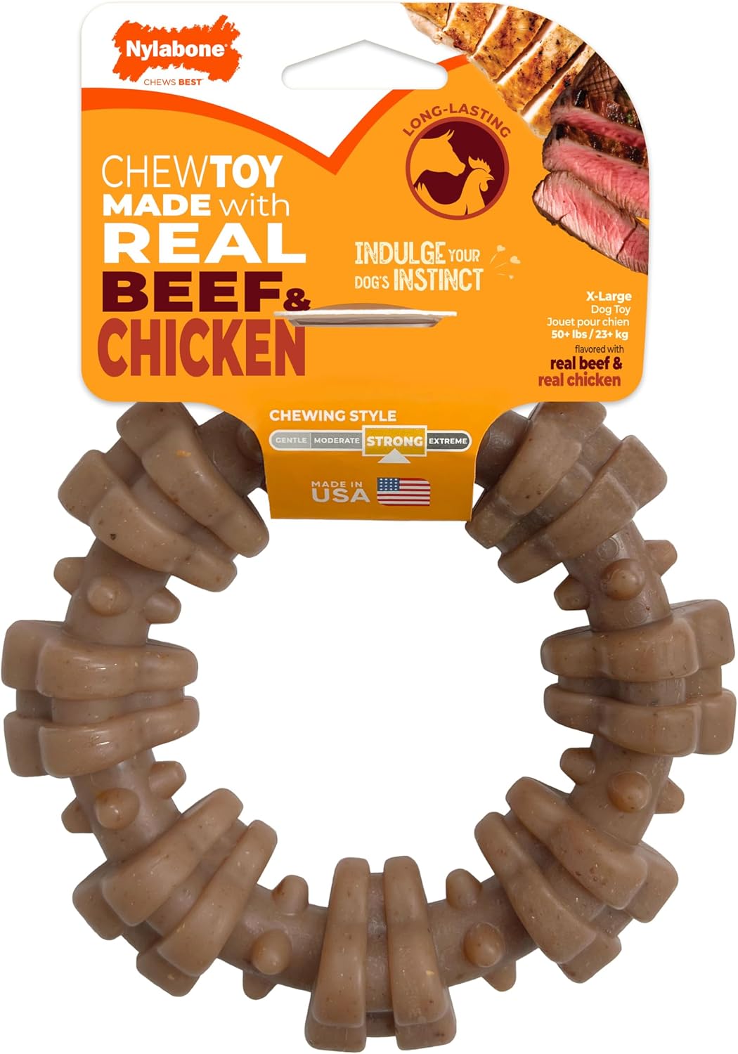 Nylabone Strong Chew Ring Dog Toy, ...