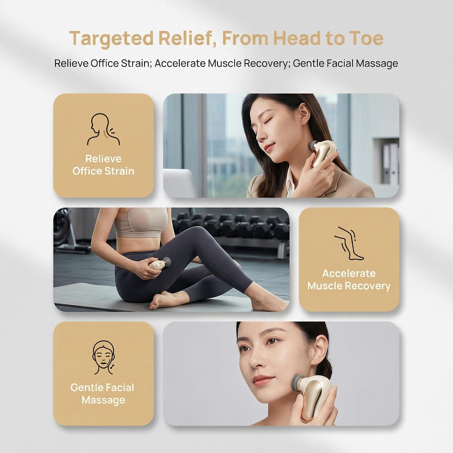 Mini Massage Gun,Pocket-Sized,Ultra-Quiet,and Specific Amplitude Measurements (8-10mm), with Heat/Cold Therapy Features. Gym, Office, Gifts for Men Women - Image 8