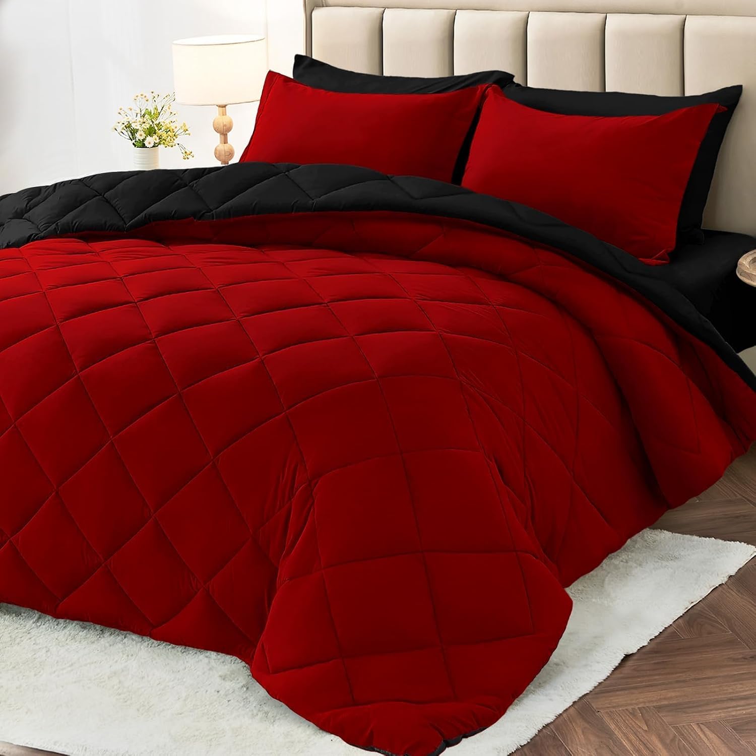 MUXHOMO Queen Comforter Set 7 Piece...