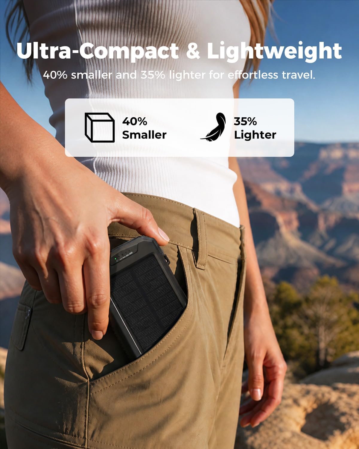 BLAVOR Solar Power Bank 10,000mAh Portable Wireless Charger for Cell Phones - Image 3