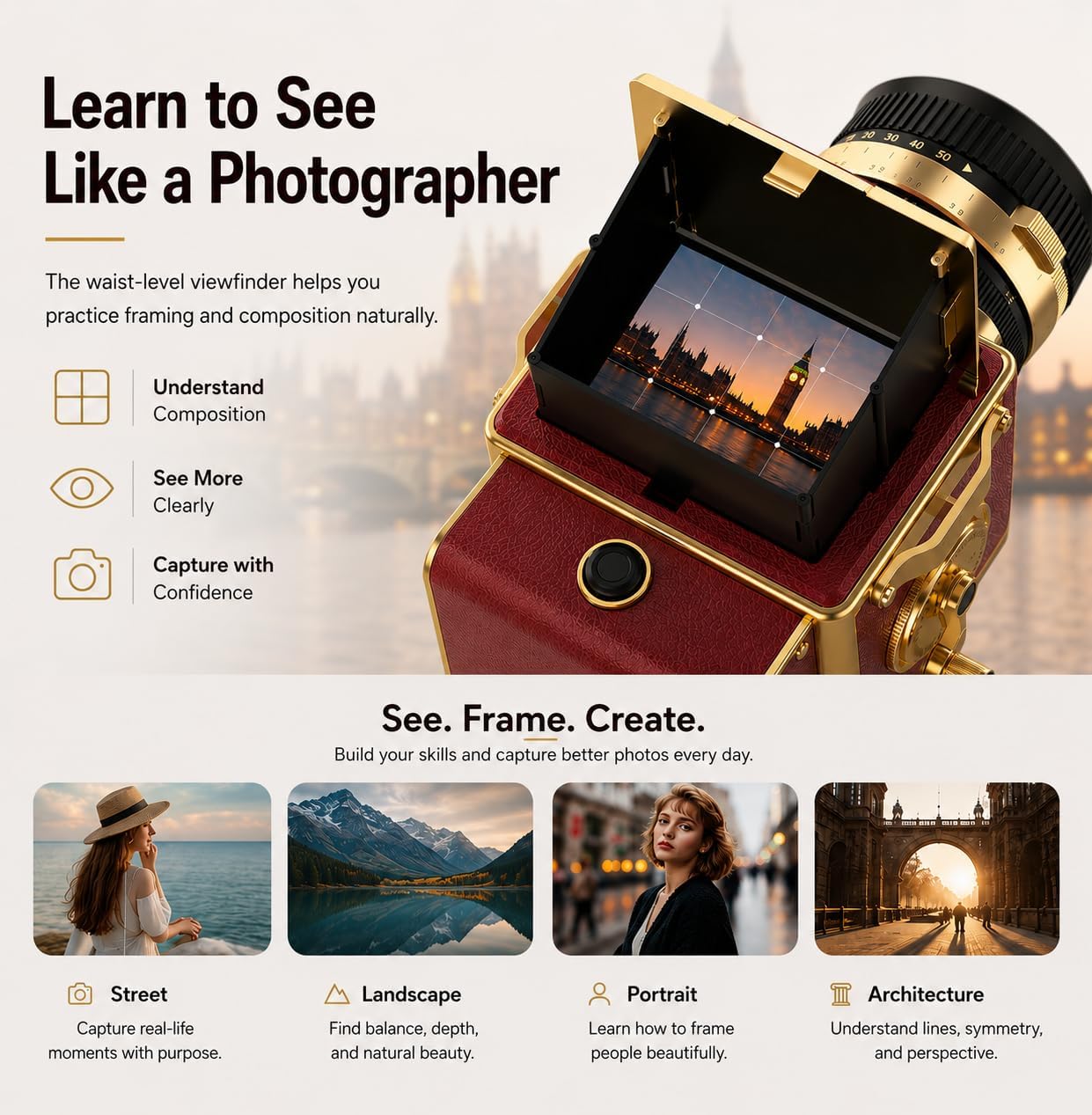 Vintage Digital Camera, 64MP 2.7K Mini Vintage Camera with Autofocus, 2" IPS Waist-Level Screen, 16GB TF Card, 16X Zoom Retro Point and Shoot Camera for Beginners, Red Vintage Decor - Image 2