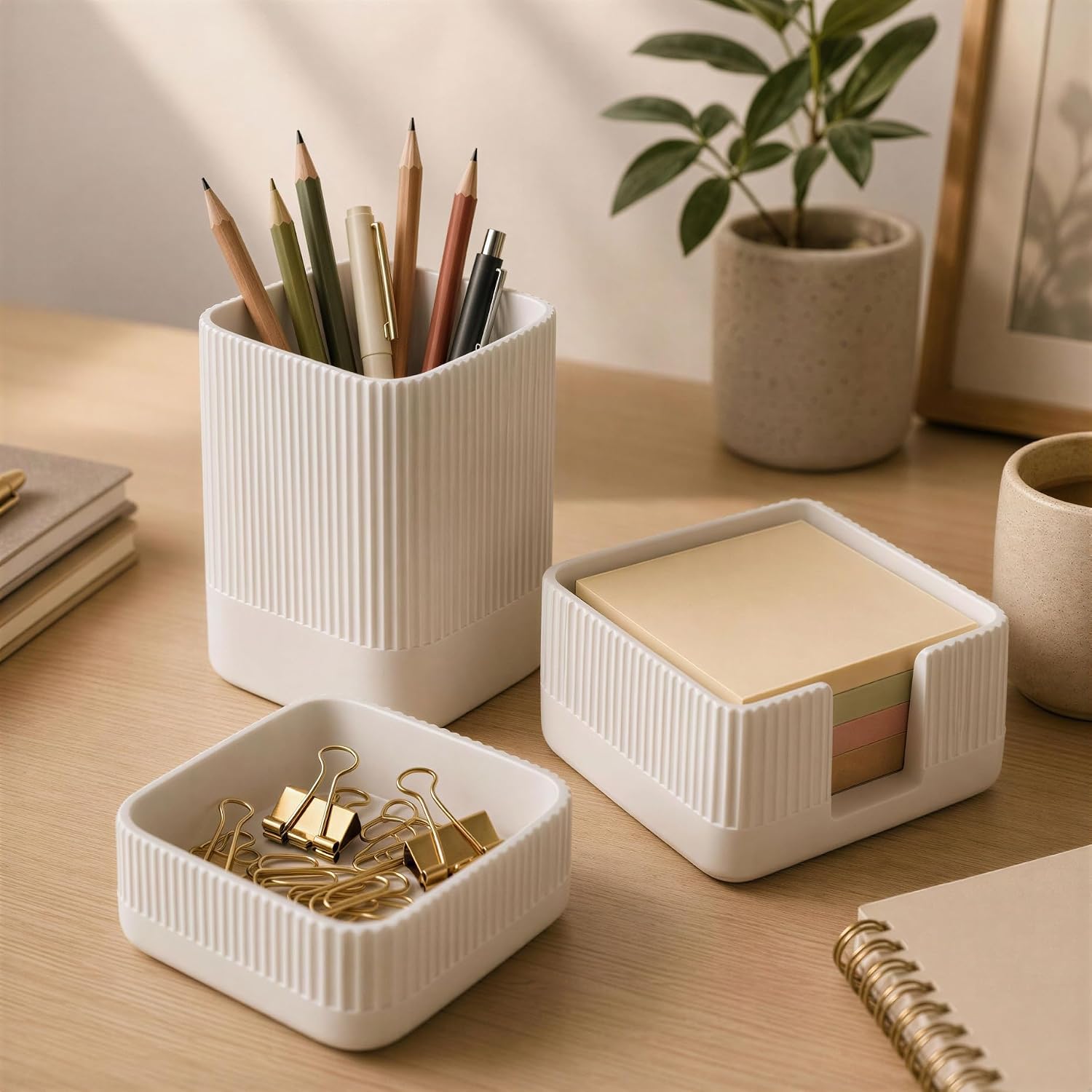 Aesthetic Desk Organizer Set of 3 &...