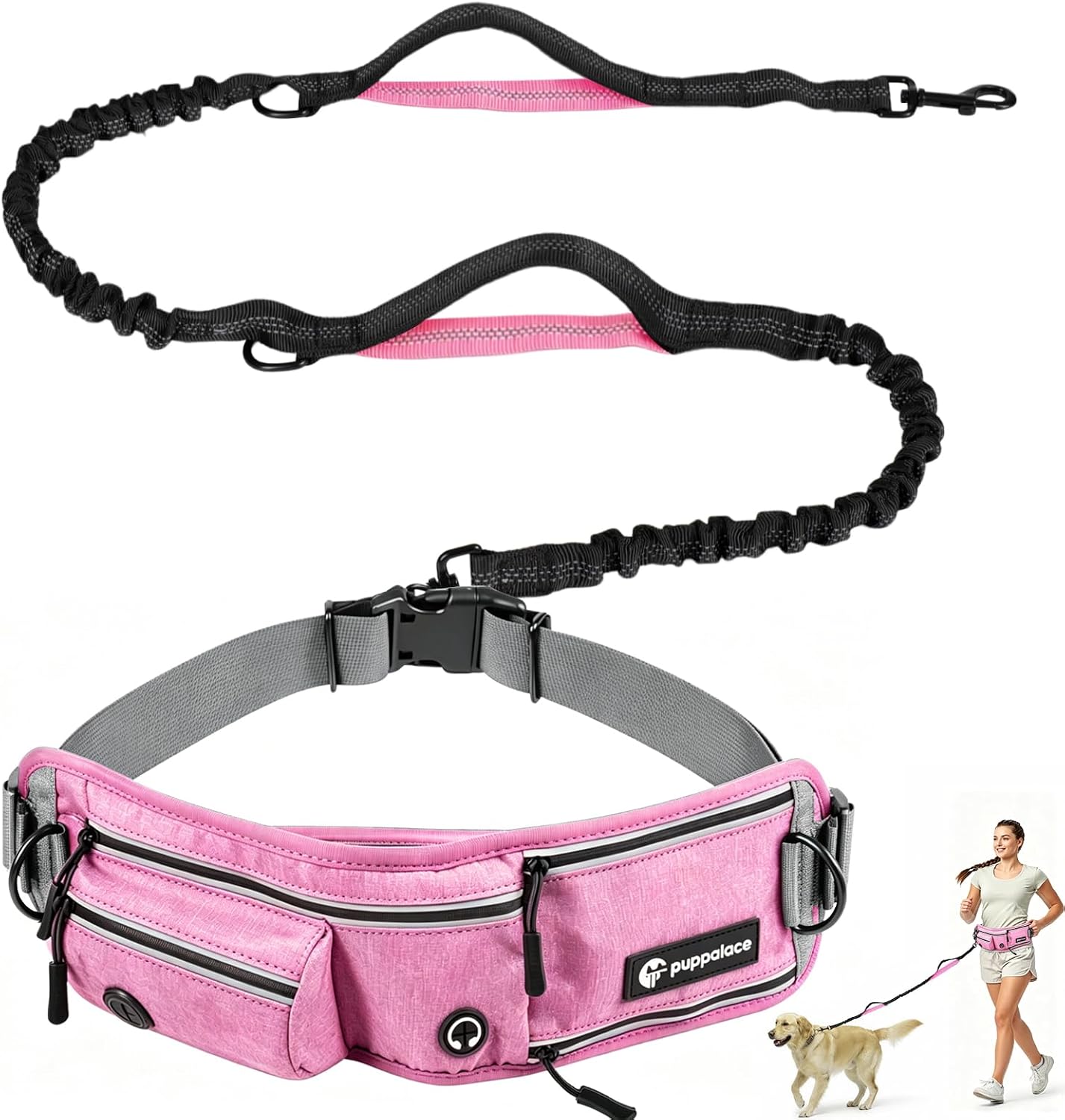 Hands Free Dog Leash with Waist Pac...