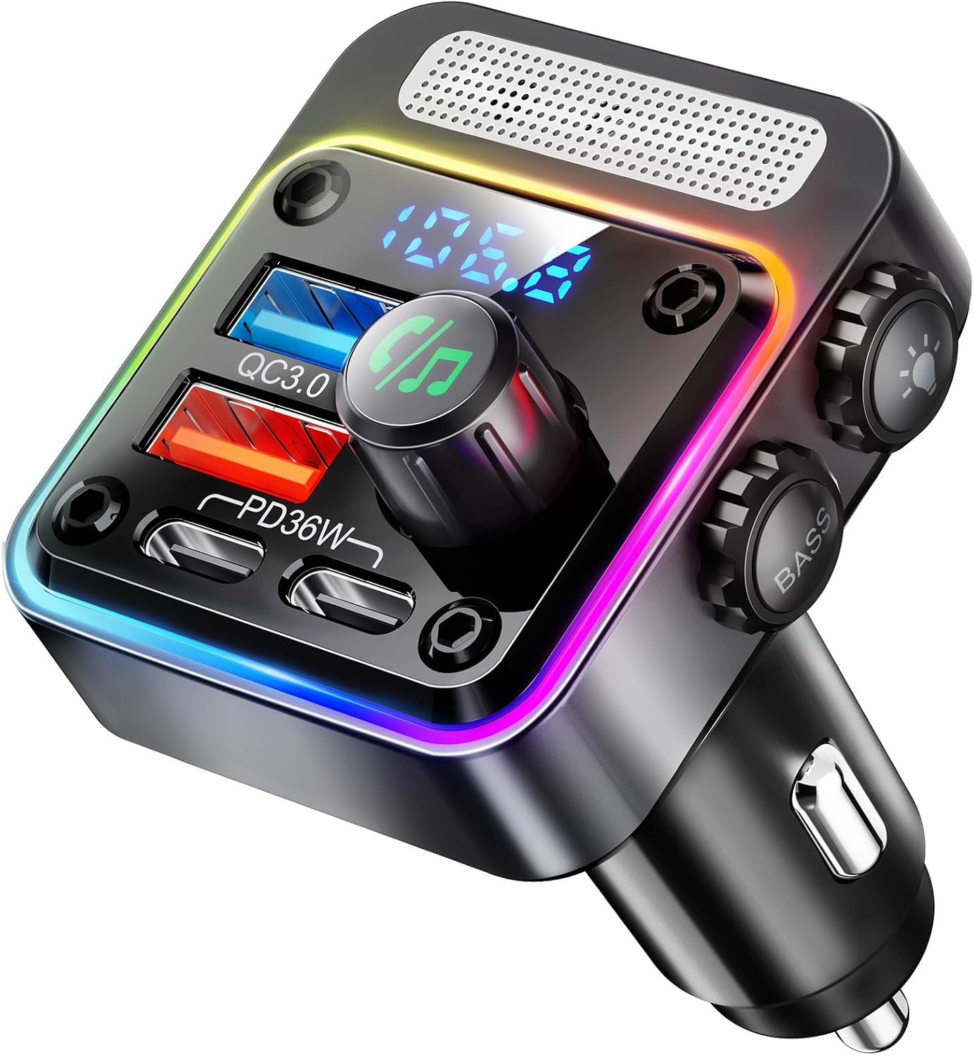 Nulaxy 54W Bluetooth 5.3 Car Adapte...