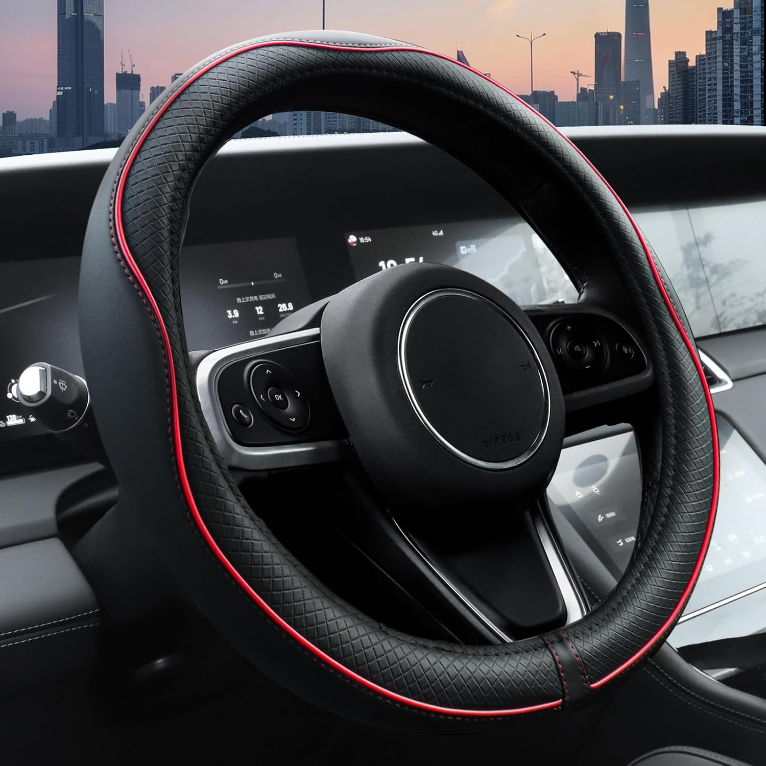 Ouzorp Car Steering Wheel Cover, Mi...