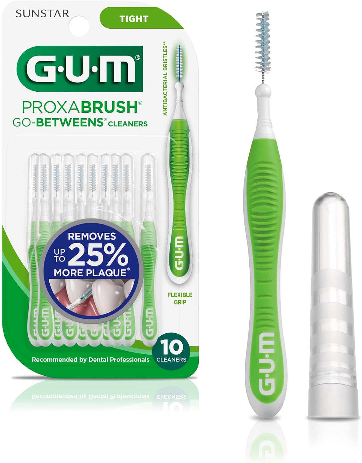 GUM Proxabrush Go-Betweens Tight Interdental Brushes, 10 Count