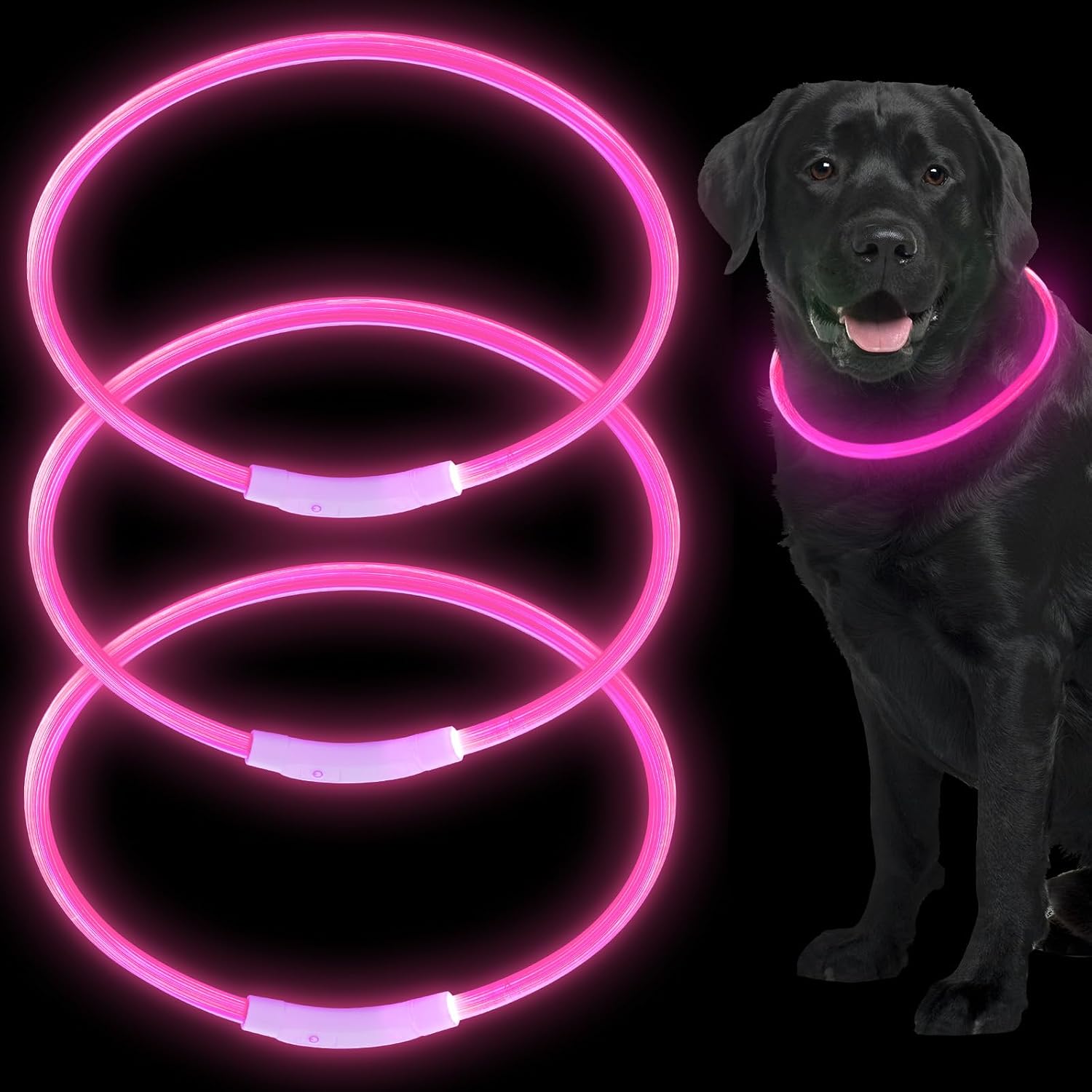 Weewooday 3 Pcs Light up Dog Collar...