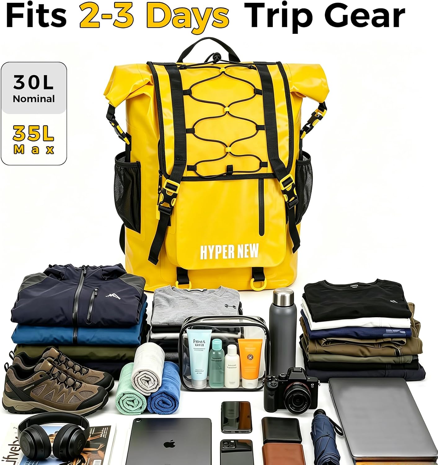 Waterproof Dry Bag Backpack 30L,Dry Backpack for Men Women Adults Teens, Kayaking Boating Hiking Camping Rafting Fishing Travel Outdoor Enthusiasts - Image 5