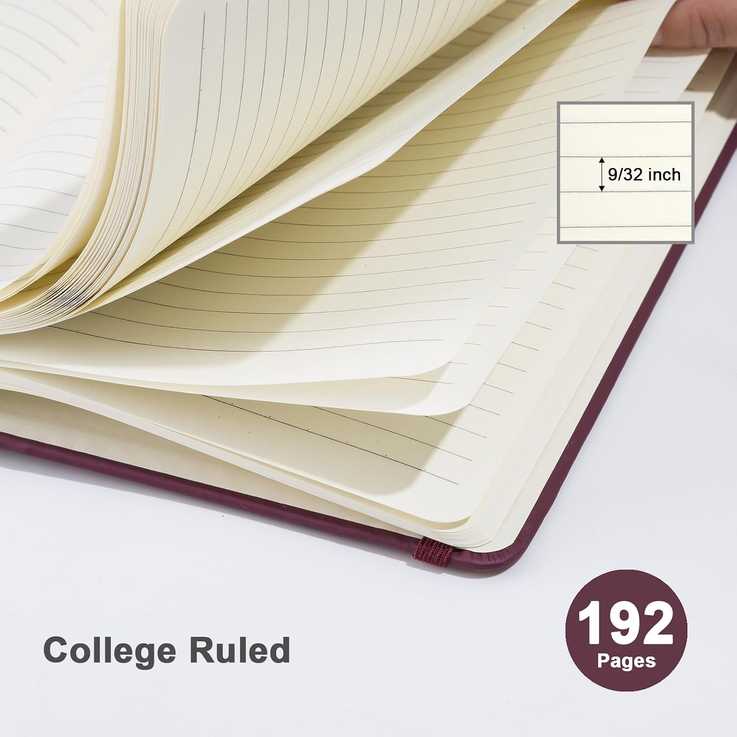 ViVin 3 Pack A5 Hardcover Lined Notebook,192 pg College Ruled 5.5x8.3 - Image 3