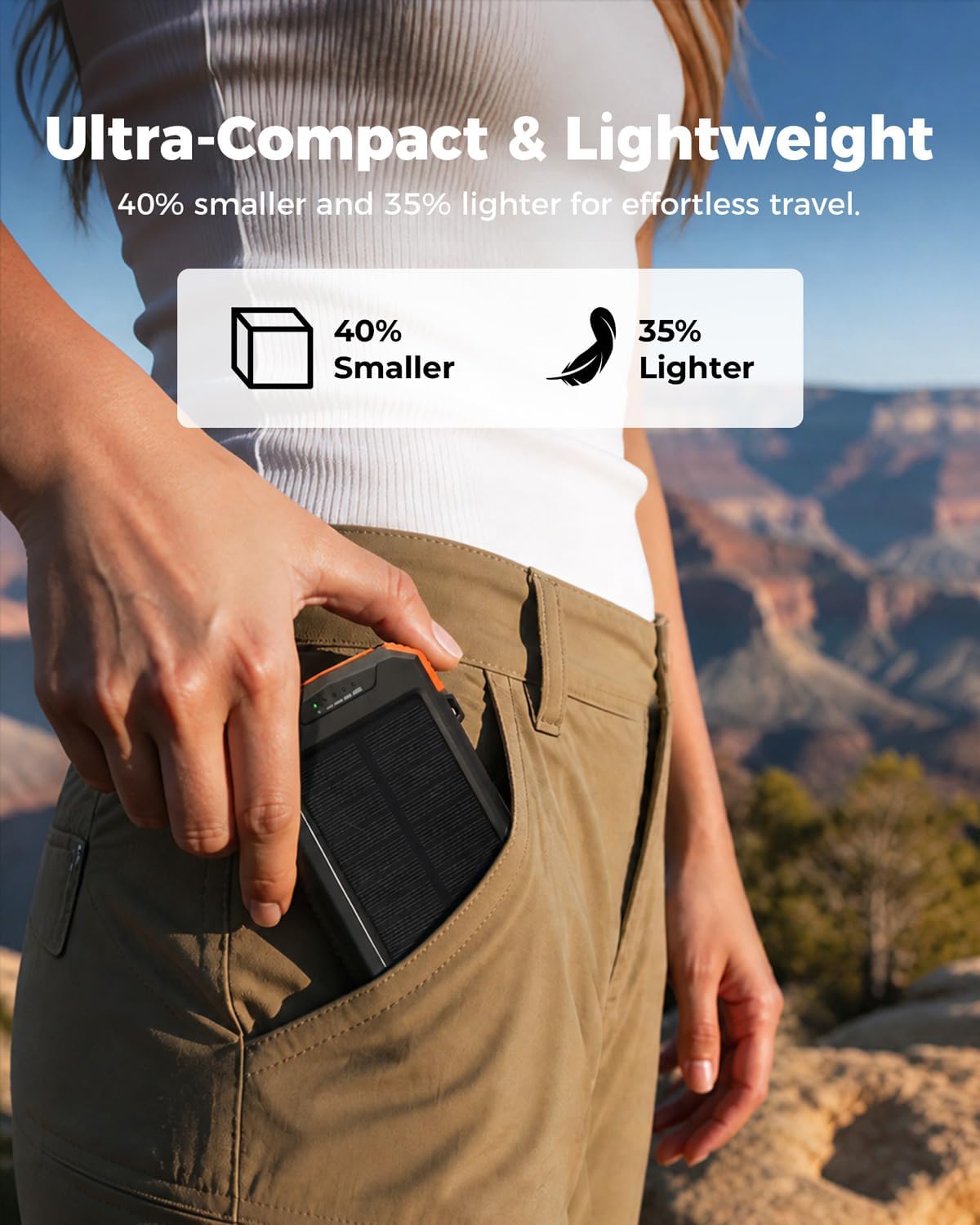 BLAVOR Solar Power Bank 10,000mAh Portable Wireless Charger for Cell Phones - Image 3