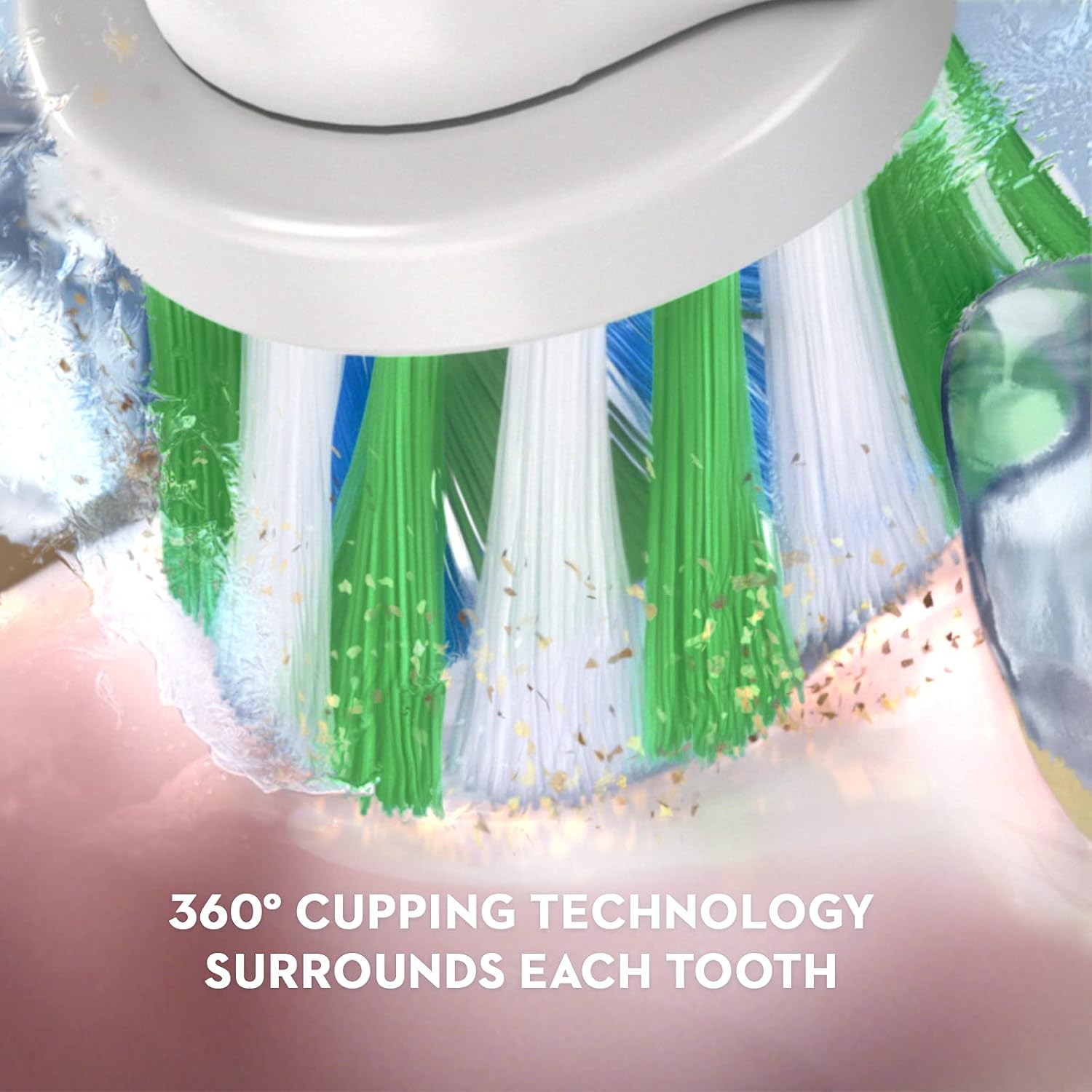 Oral-B Pro 1000 CrossAction Electric Toothbrush, Black and White, 2 Count - Image 2
