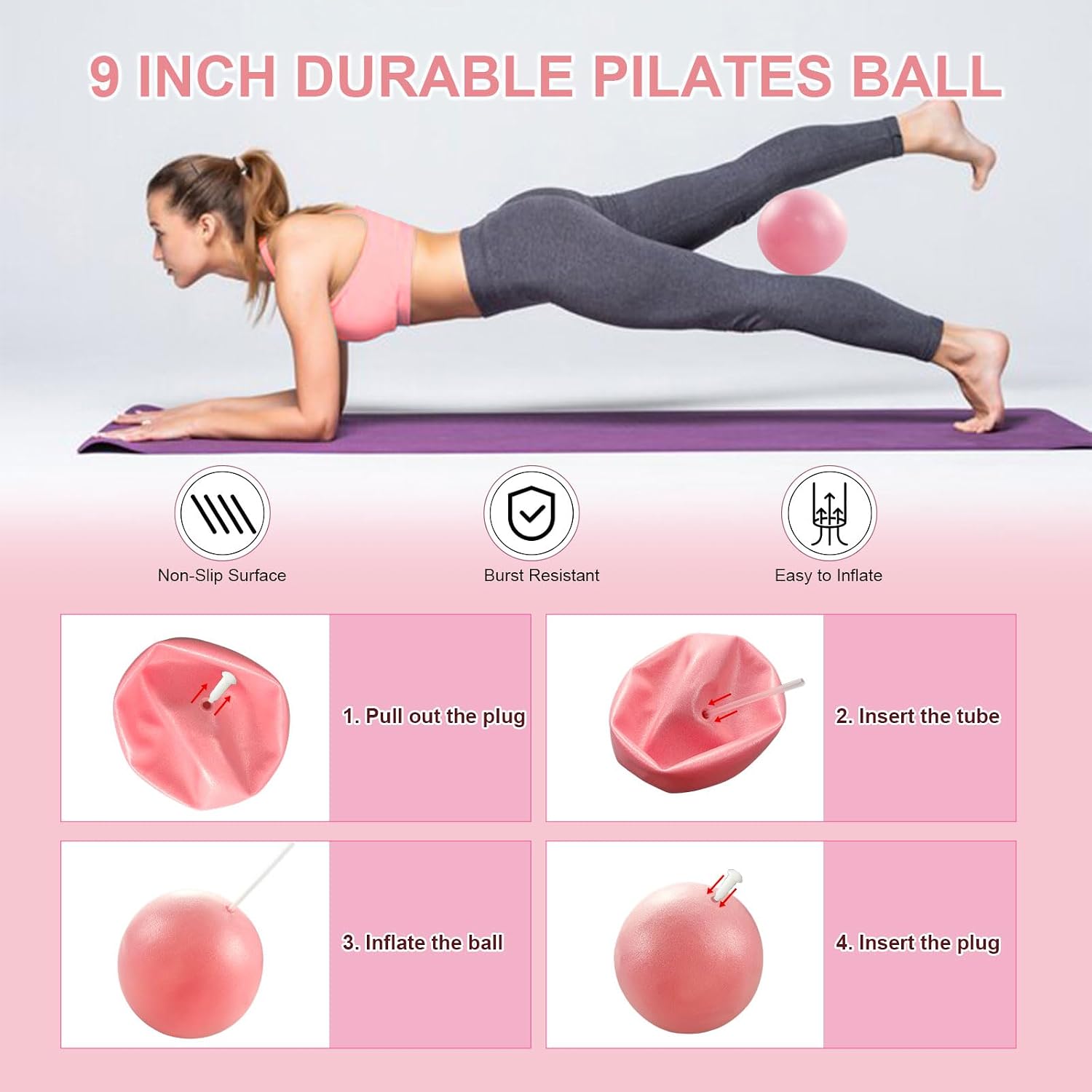 KANGFITER Pilates Kit with Ankle Weight, Pilates Ring Ball, Resistance Band - Image 5