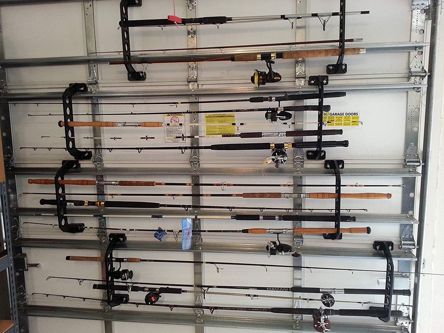 Cobra Storage Garage Door Storage Rack - 21" Black ABS Plastic Fishing Rod Holder - Ultimate Garage Organization for Fishing Gear and Equipment, Saltwater Fishing Gear (1 Pack) - Image 9